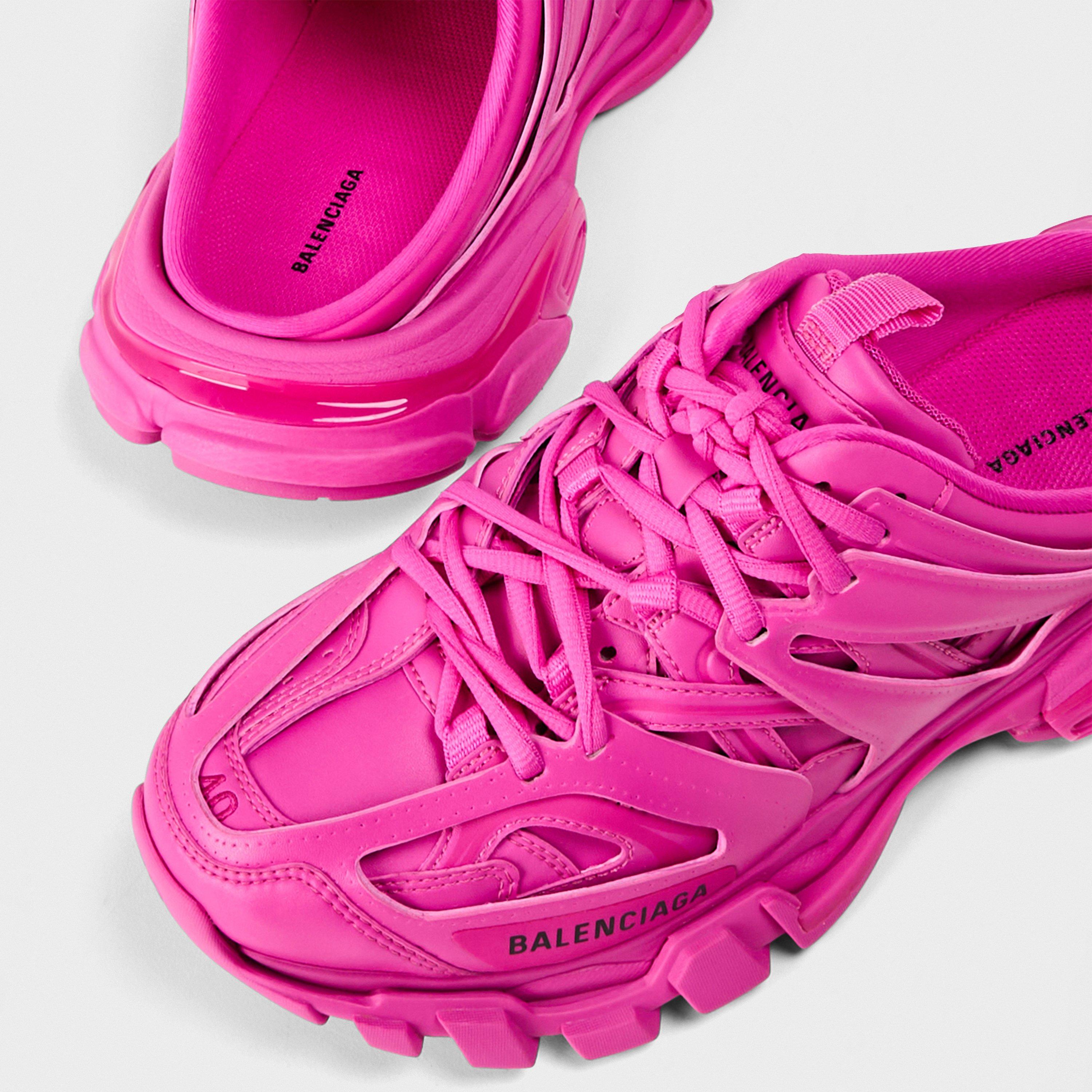 Dark Pink/Blk - Balenciaga - Women's Flat Mules - 3