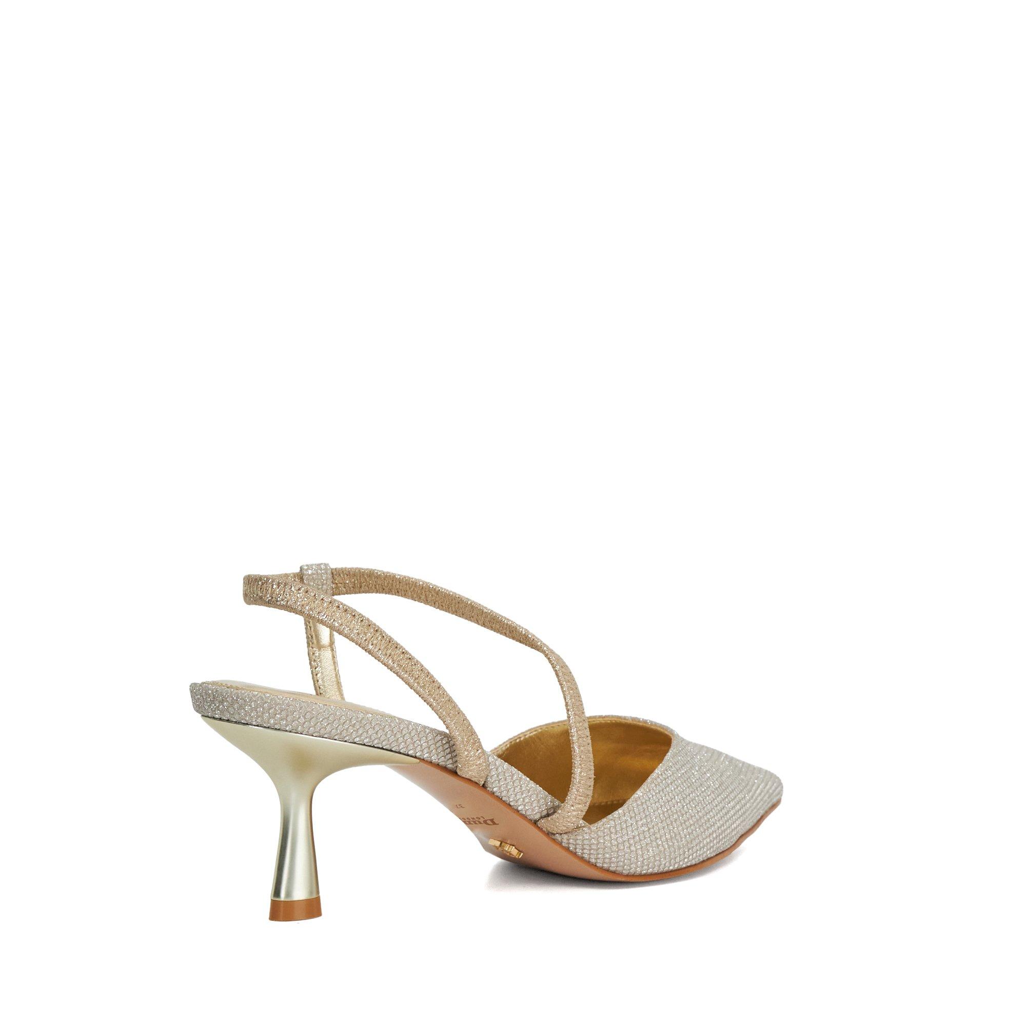 Gold - Dune London - Women's Citrus Leather Heeled Mules - 5
