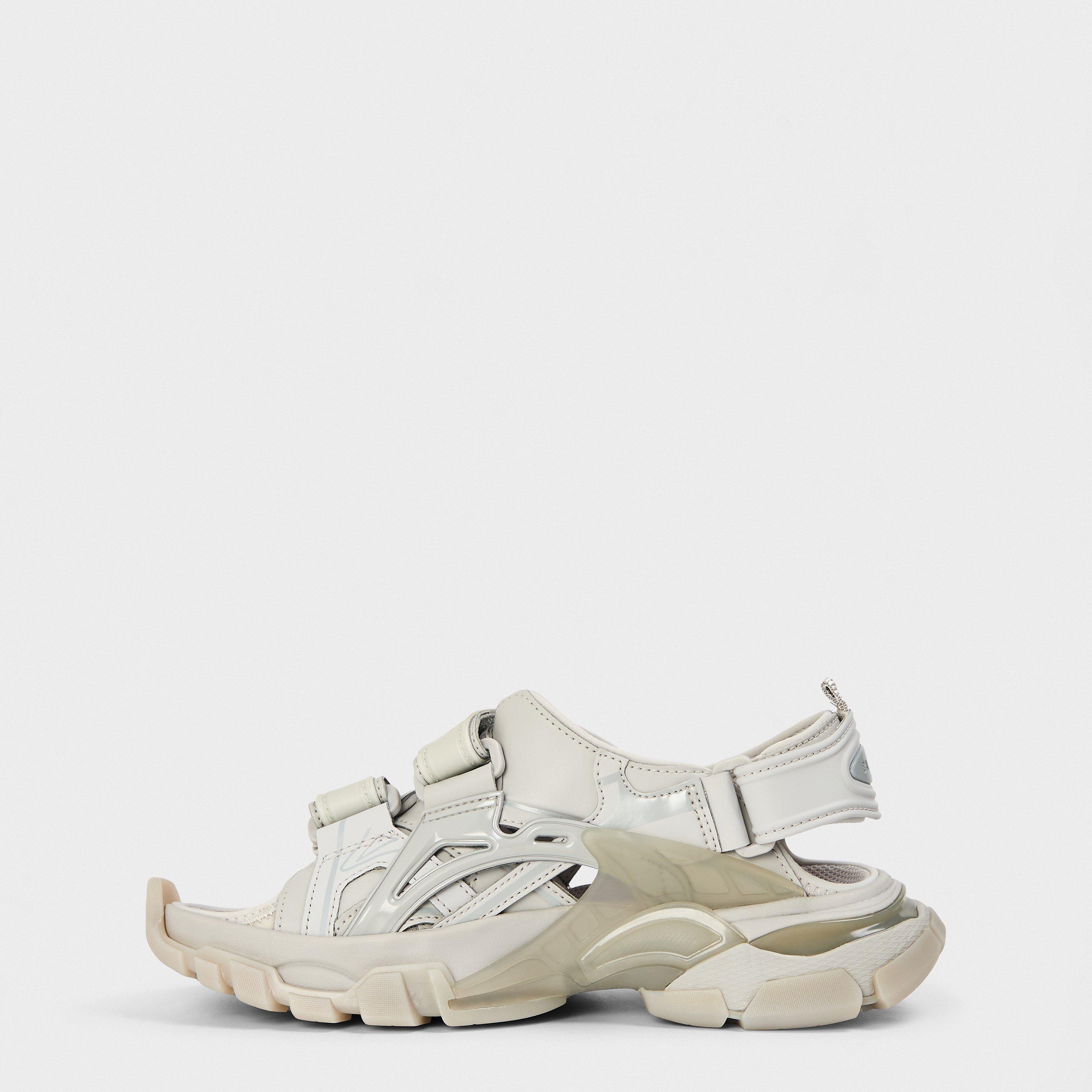 Grey - Balenciaga - Open Toe Logo Sandals - 2