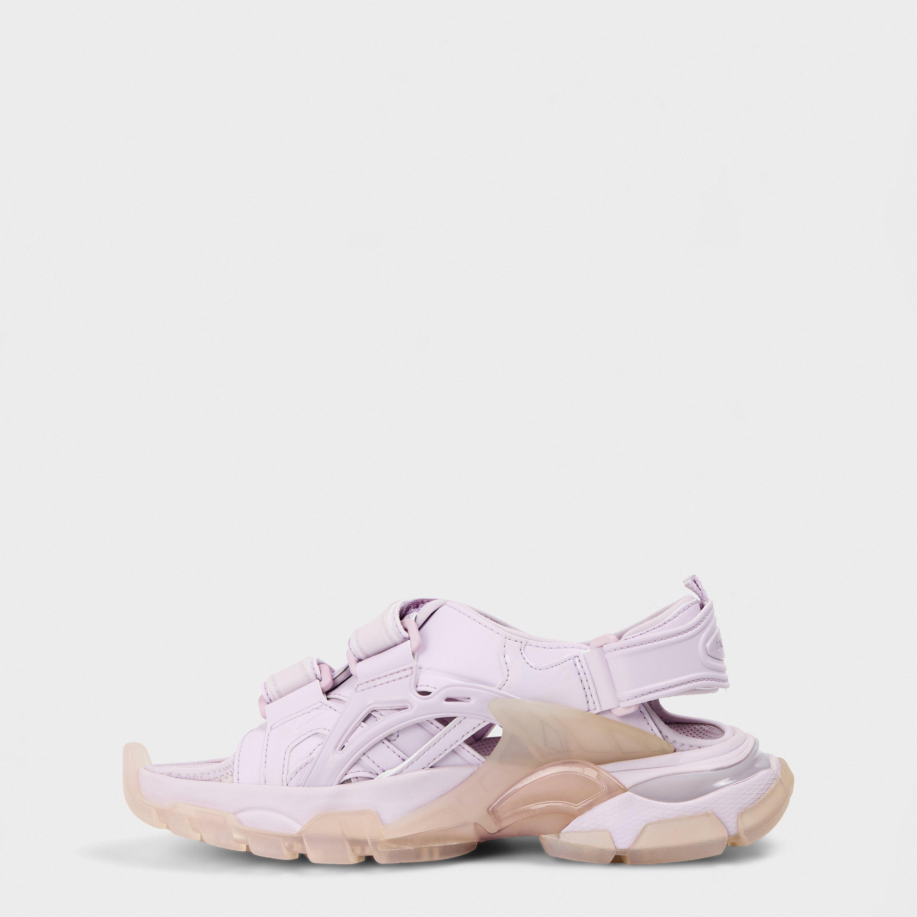 Lilac - Balenciaga - Open Toe Logo Sandals - 2