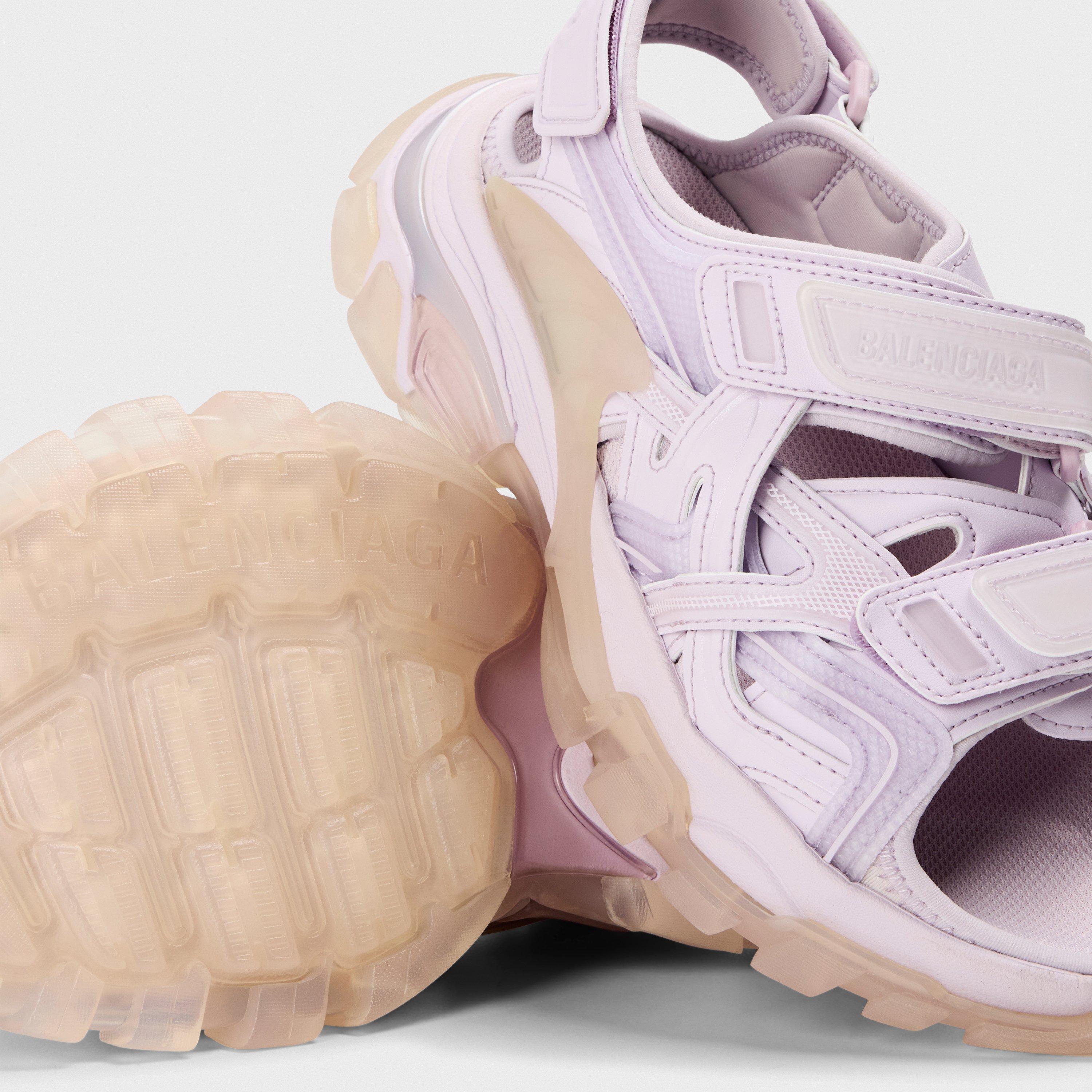 Lilac - Balenciaga - Open Toe Logo Sandals - 3