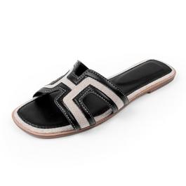 Wheres That From Faux Leather Mae Strapped Slider Sandals Ladies