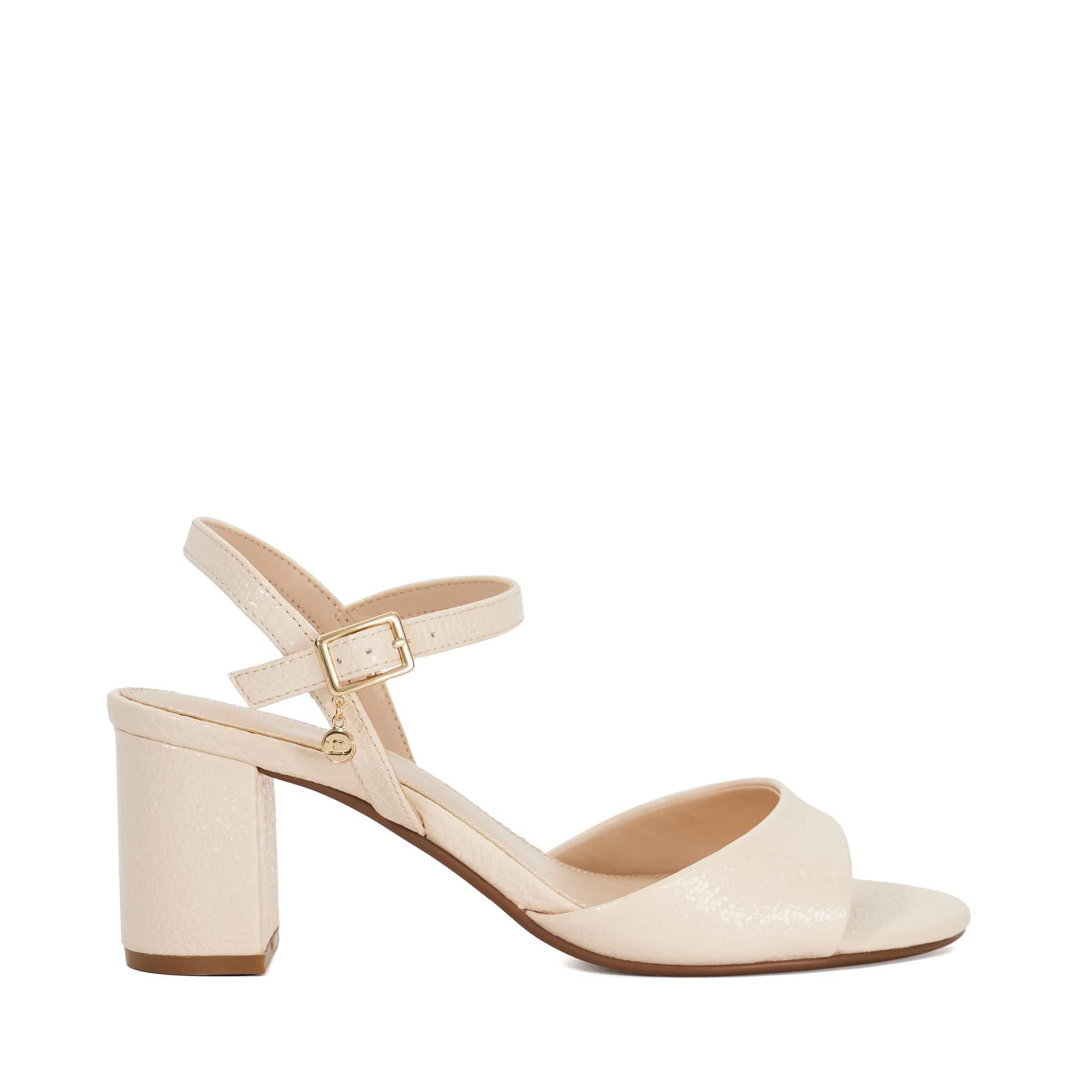 Dune London Women's Maizel Medium Block Court Shoes - Ecru - 7 (40)