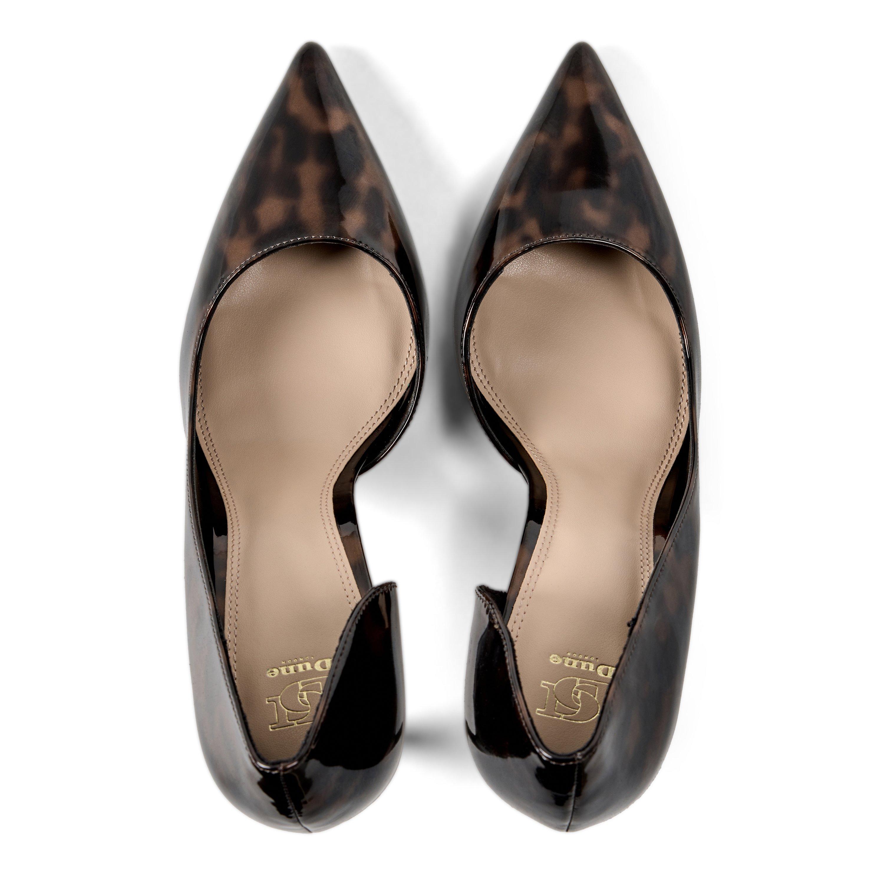 Leopard - Dune London - Women's Chicagos Pointed-Toe Leather Stiletto Heels - 6