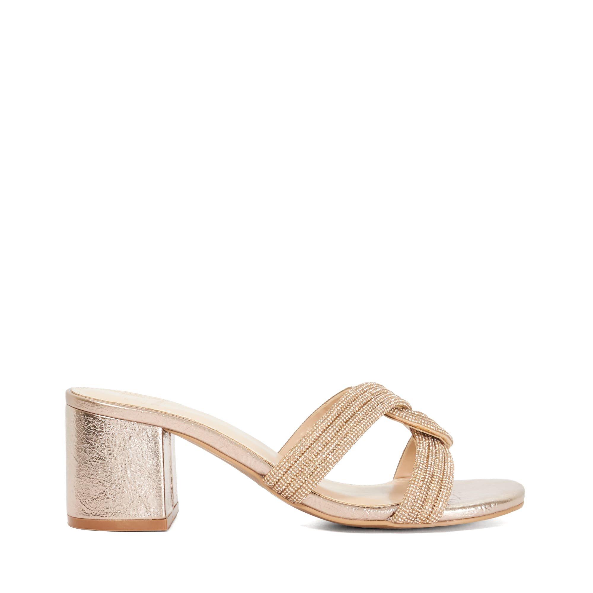 Rose Gold - Dune London - Women's Movey Medium Block Heel Sandals - 1