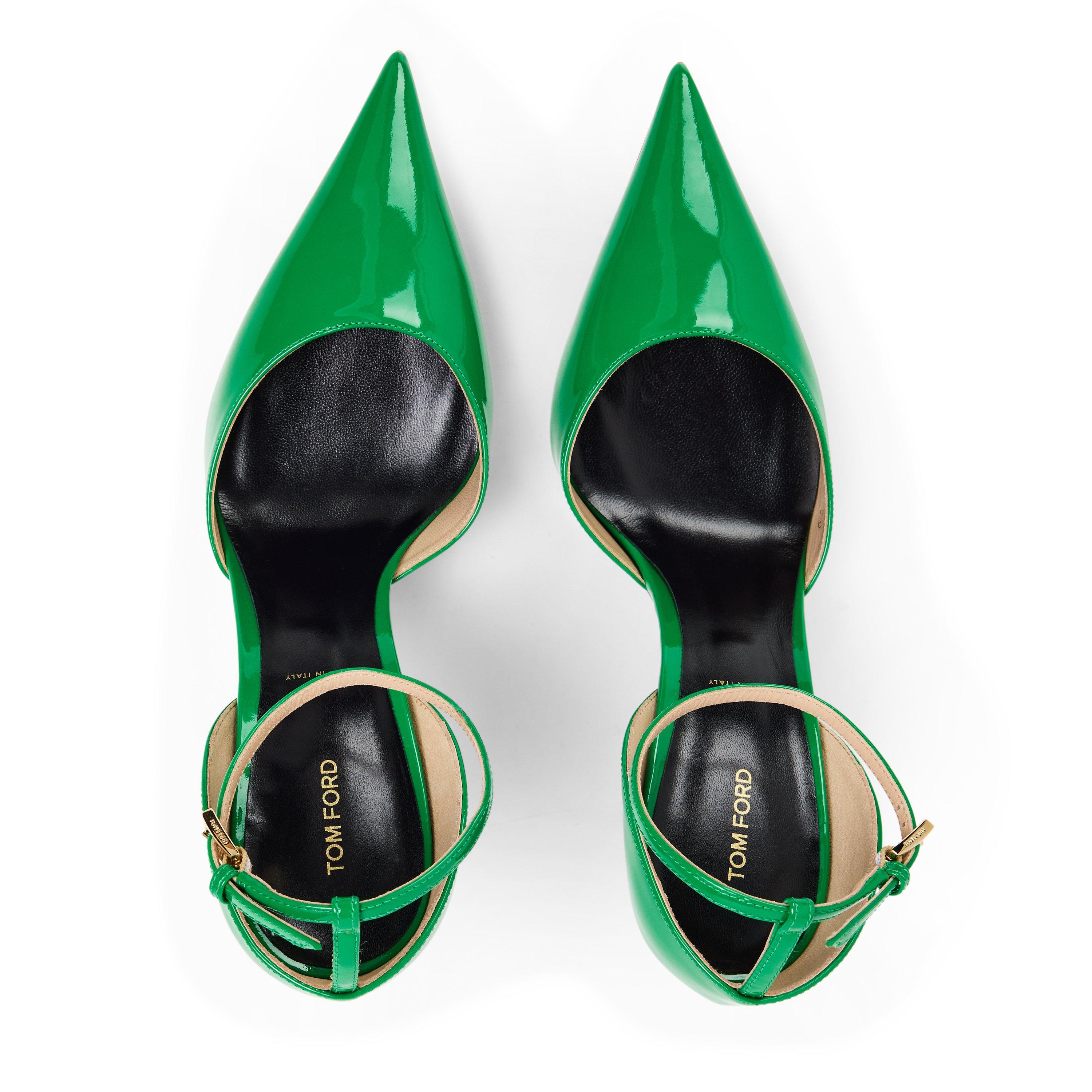 Bright Green - Tom Ford - Women's Ankle Strap Pump Stiletto Court Shoes - 4