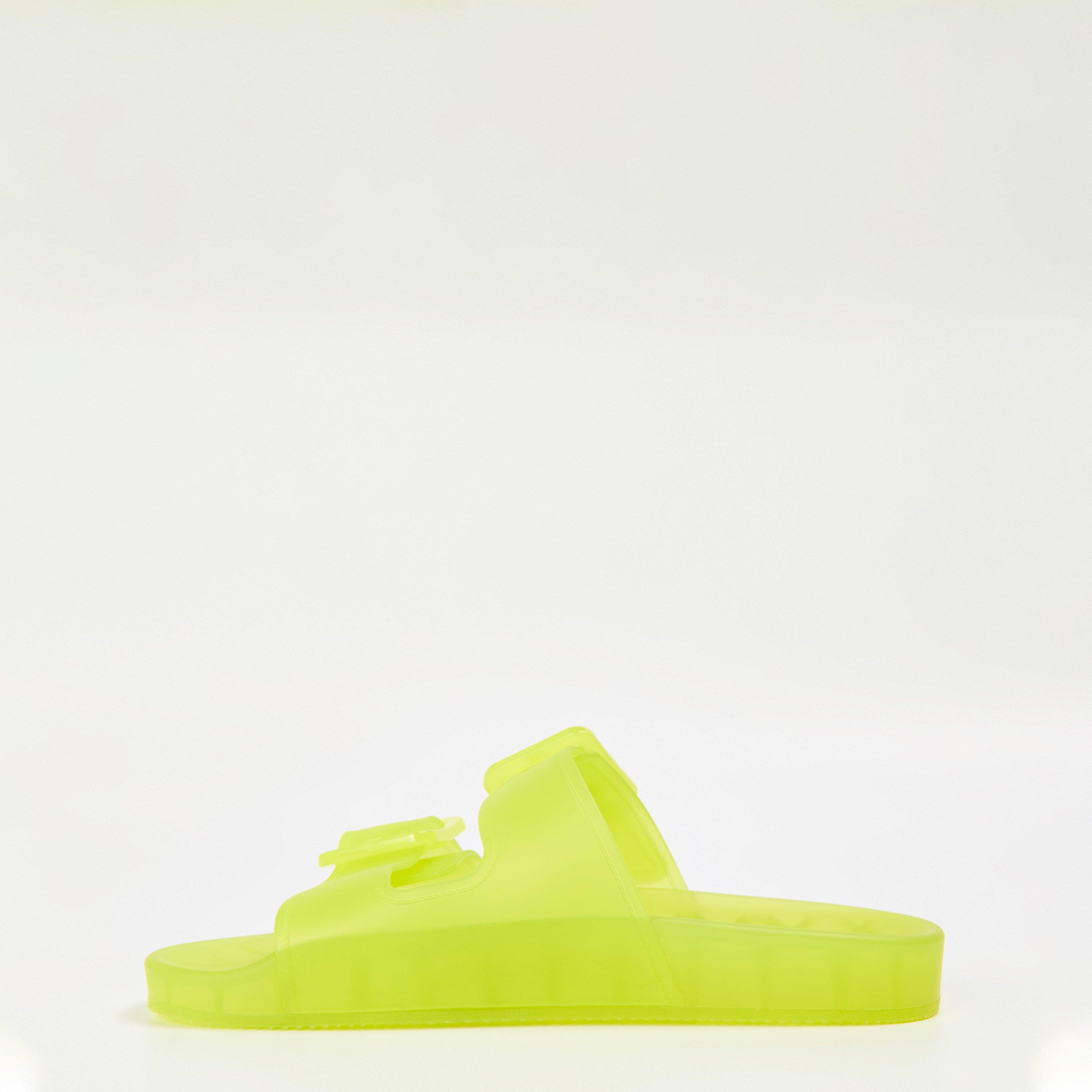 Fluo Yellow - Balenciaga - Women's Flat Sandals - 2