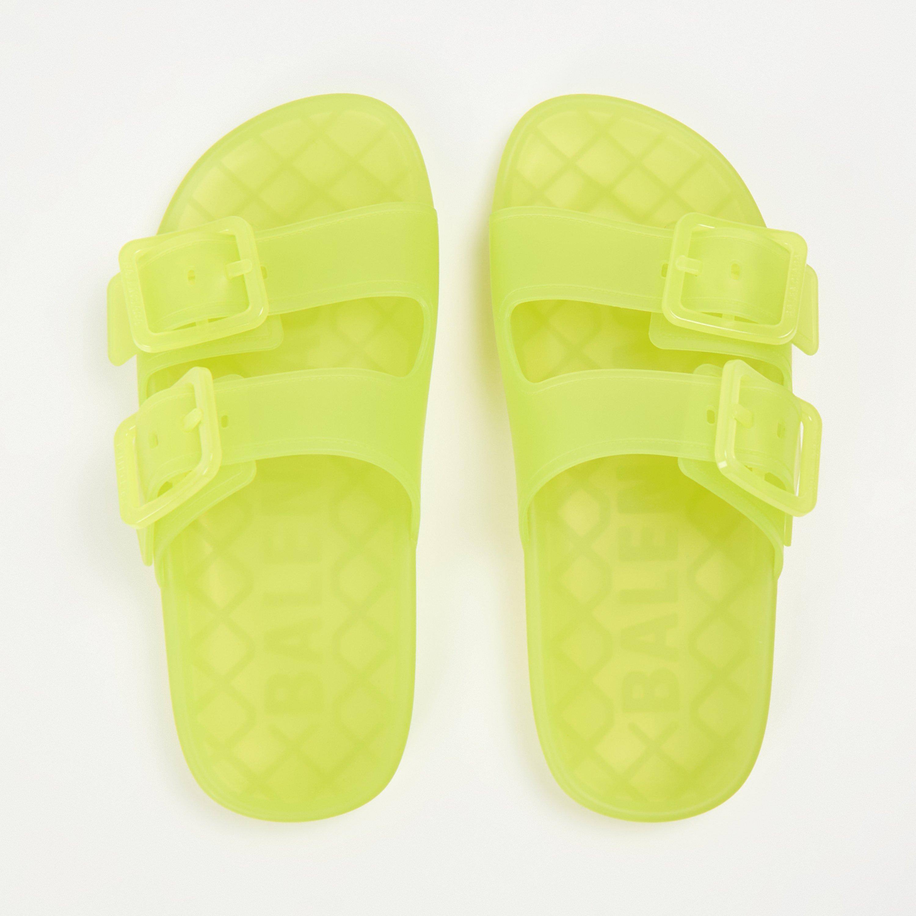 Fluo Yellow - Balenciaga - Women's Flat Sandals - 4