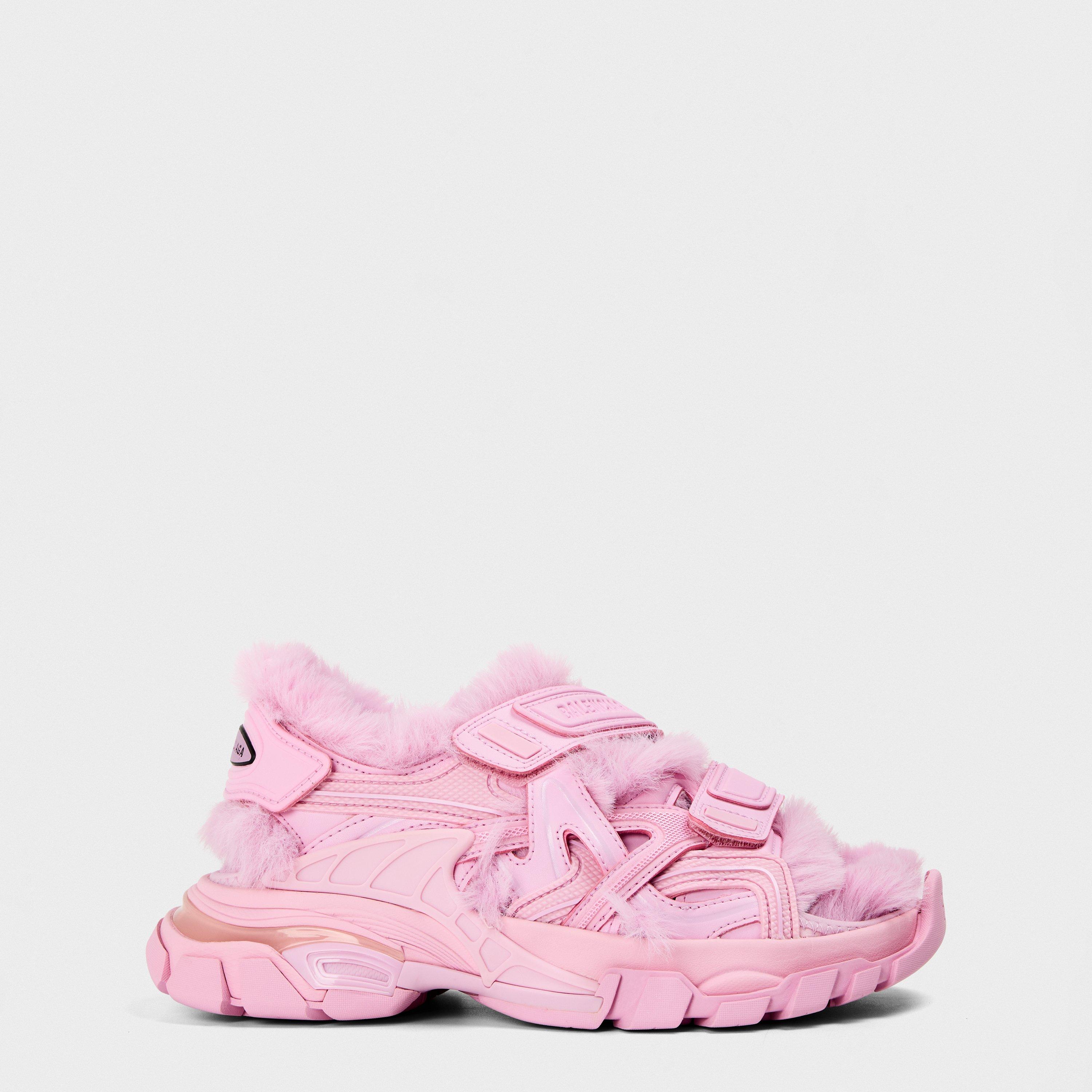Balenciaga | Track Faux-Shearling Sandals | Flat Sandals | Cruise