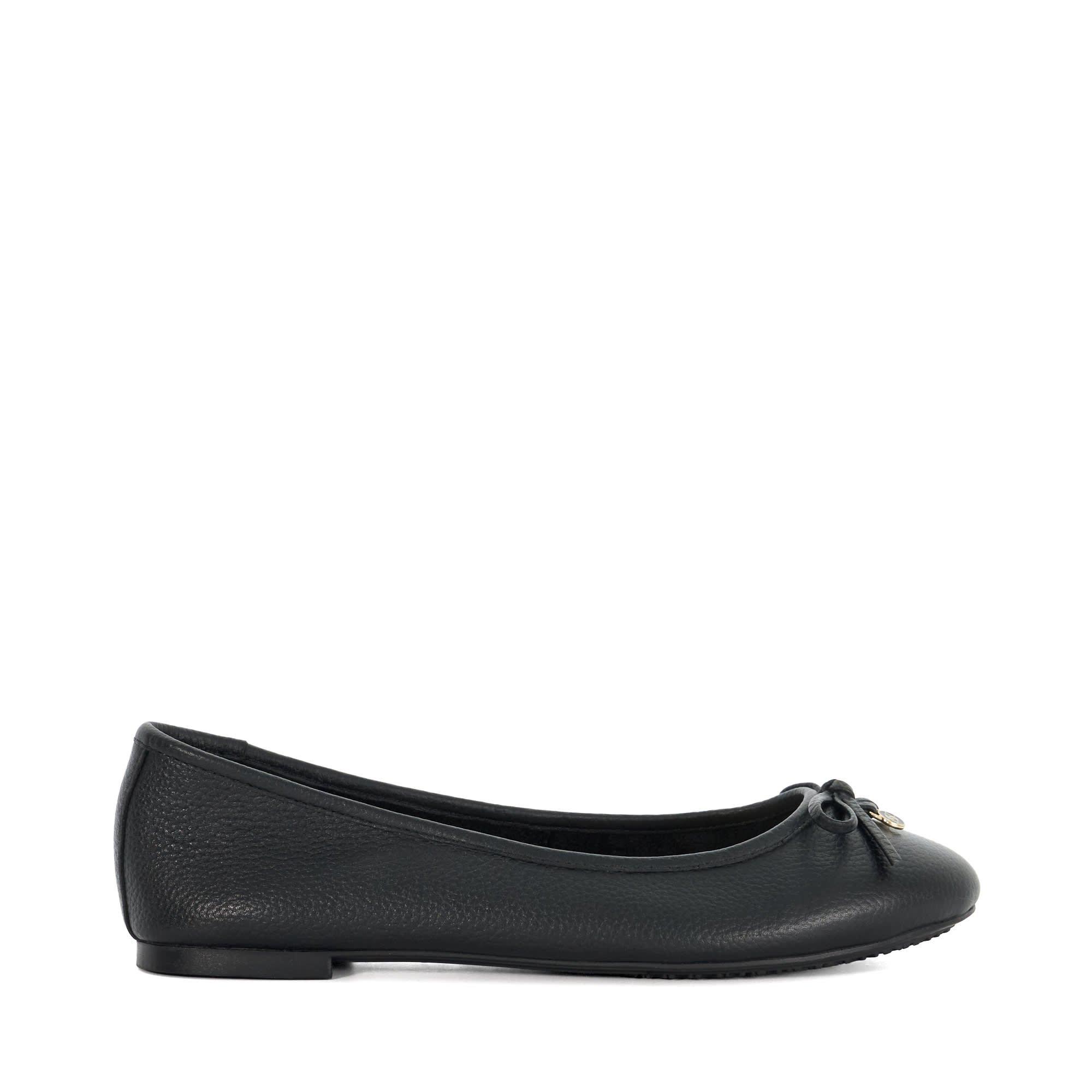 Black - Dune London - Women's Harpington Leather Ballet Pumps - 1