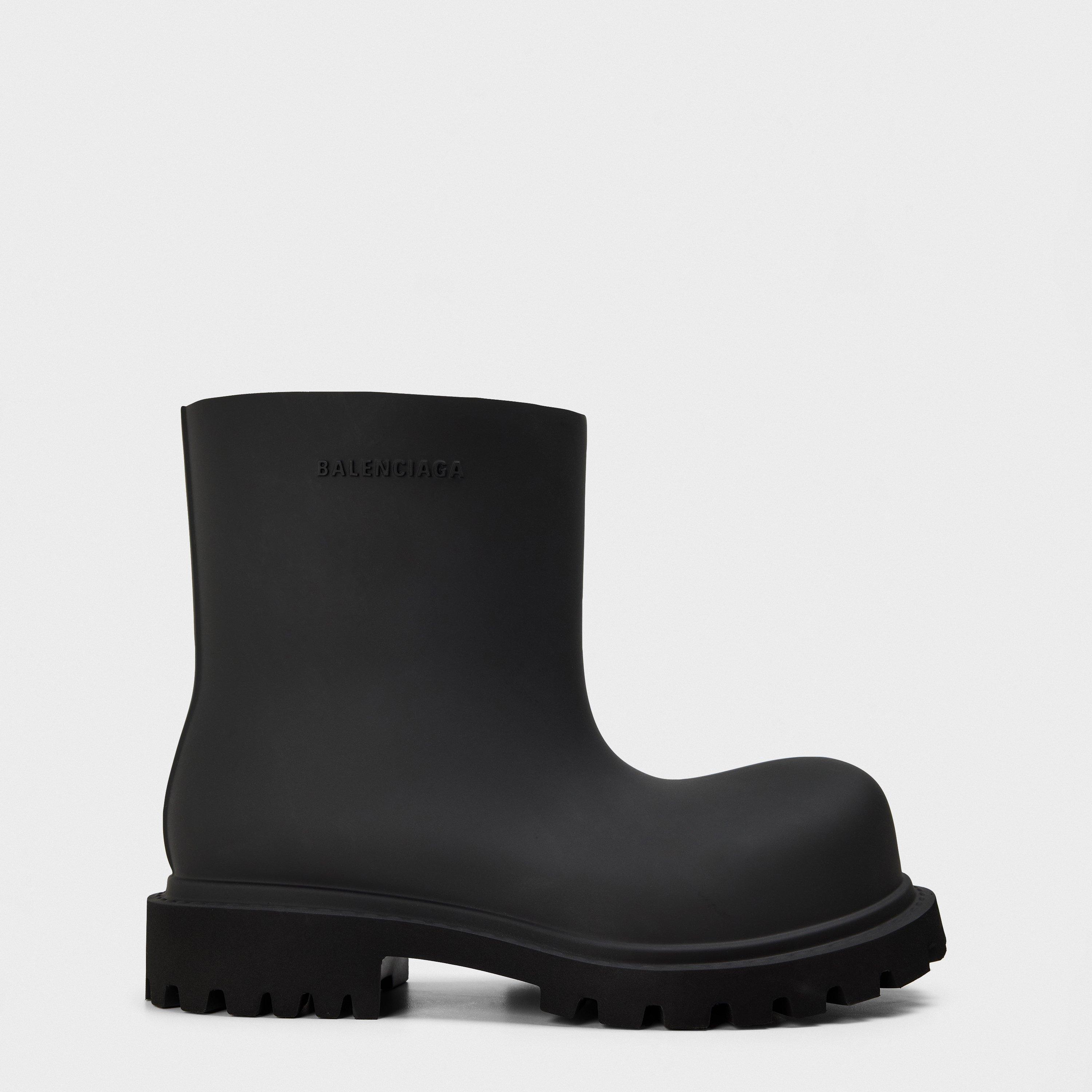 Balenciaga Men's Minimalist Flat Ankle Boots - Black - 6.5 (40.5)