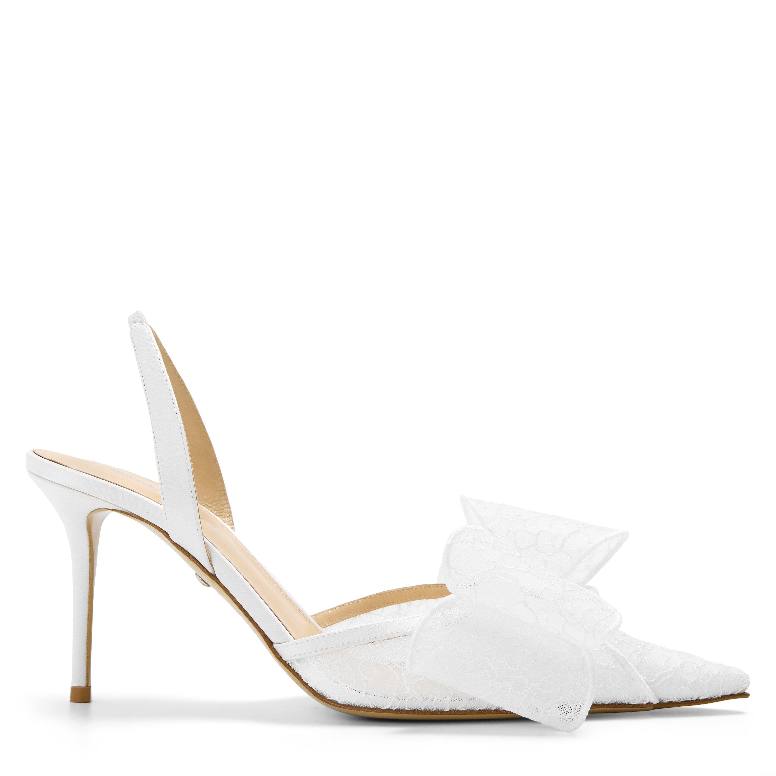 Mach and Mach Women's Lace85H Slingbacks - White - Size 5 (38)