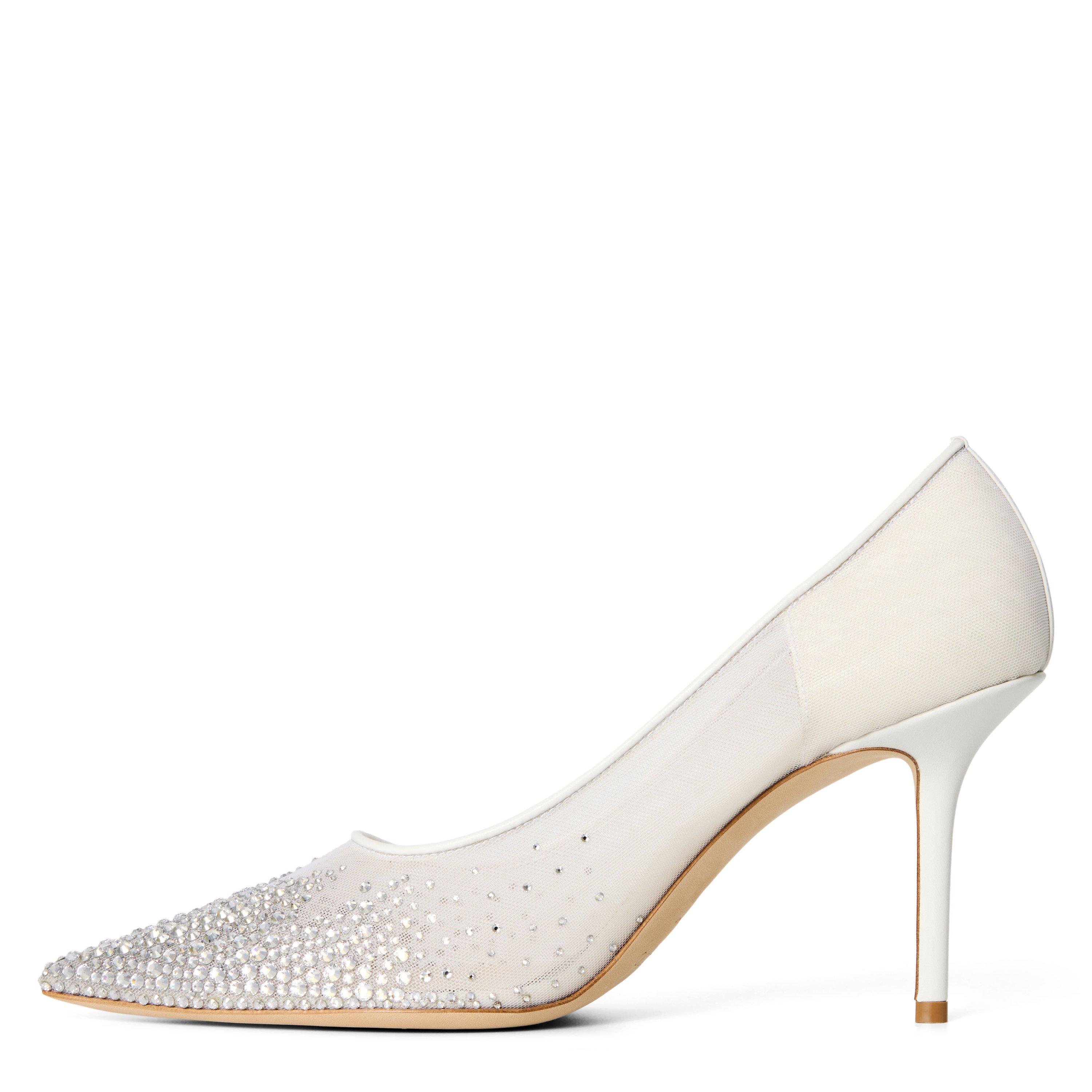 White Crystal - Jimmy Choo - Women's Love 85 Stiletto Court Shoes - 2