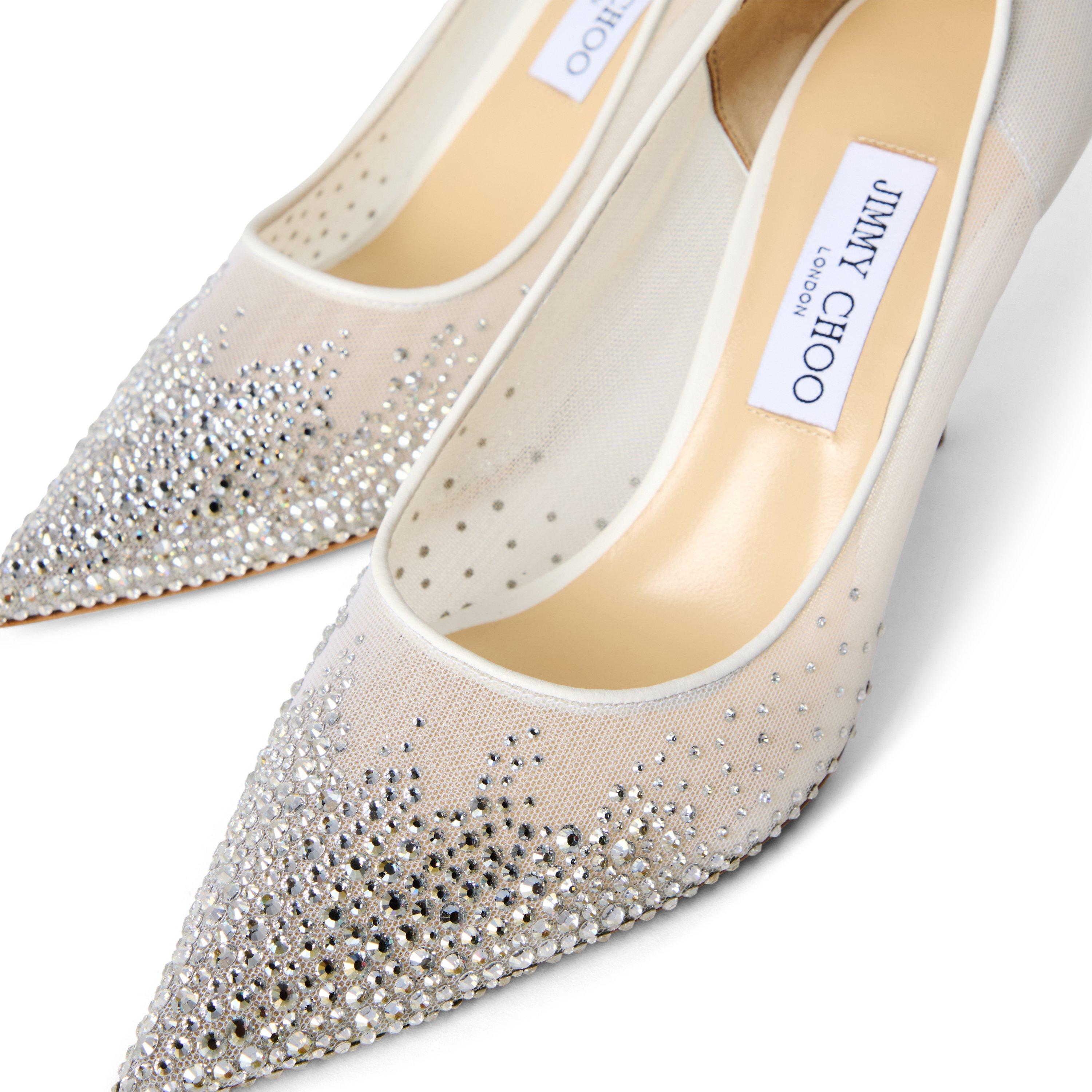 White Crystal - Jimmy Choo - Women's Love 85 Stiletto Court Shoes - 4