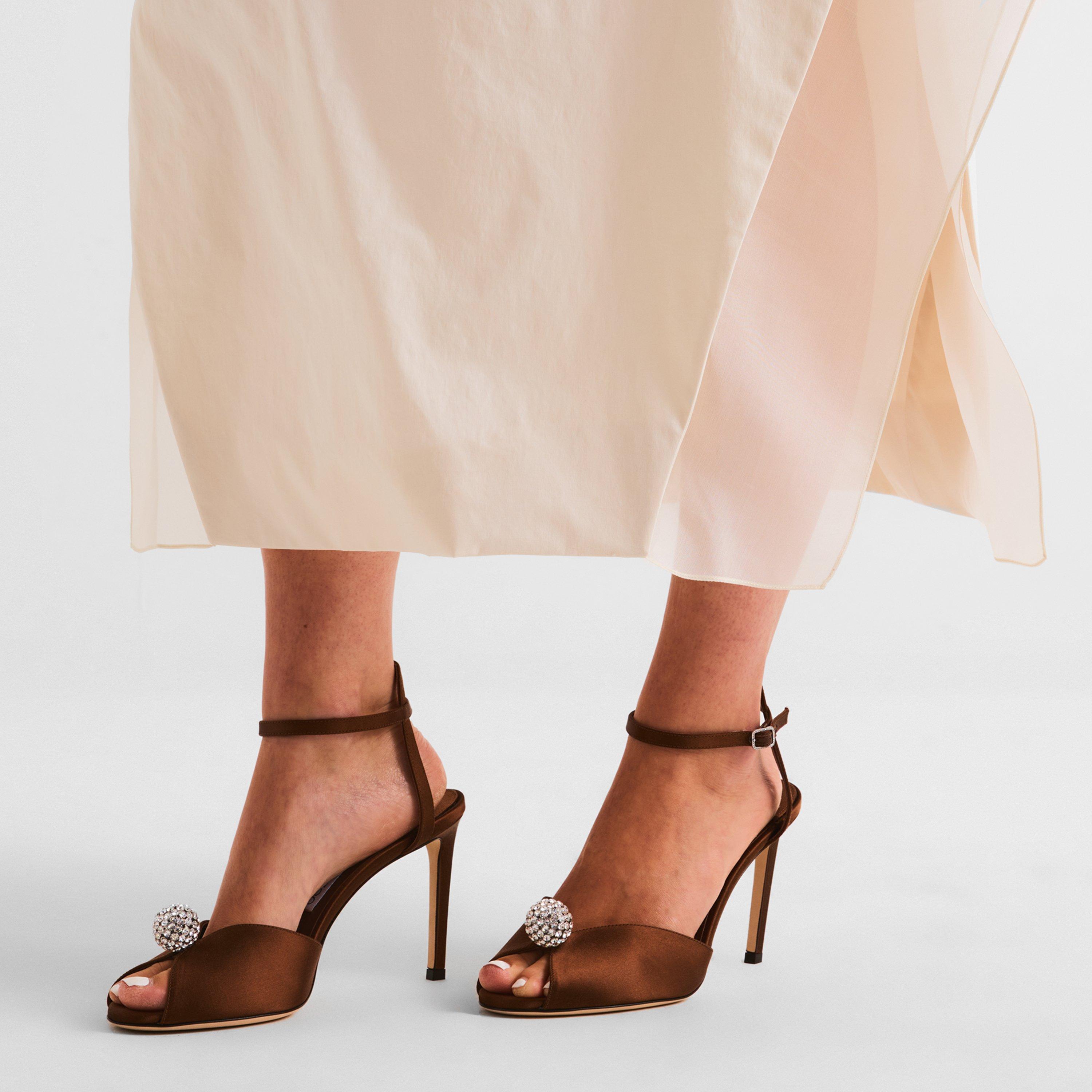 Bronze - Jimmy Choo - Women's Sacora 85 Heeled Sandals - 3