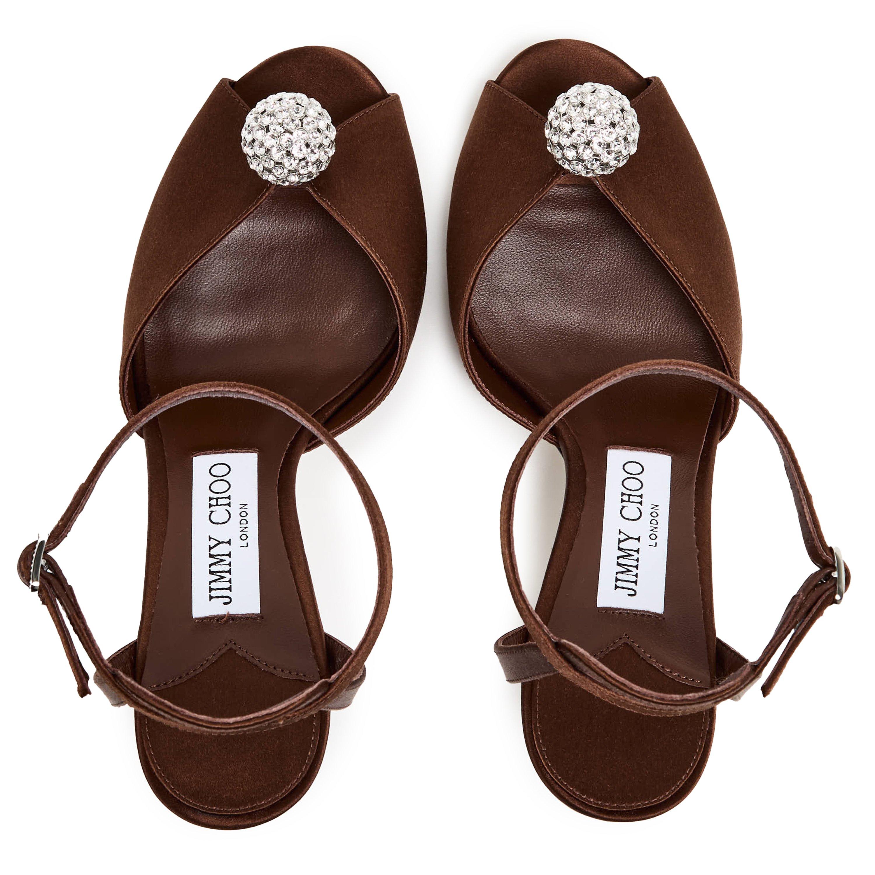 Bronze - Jimmy Choo - Women's Sacora 85 Heeled Sandals - 4