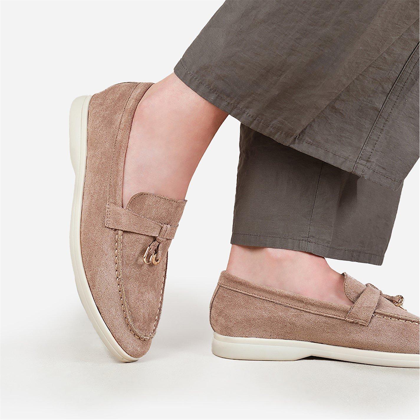 Khaki Suede - Wheres That From - Wheres Slip On Trim Loafers - 2