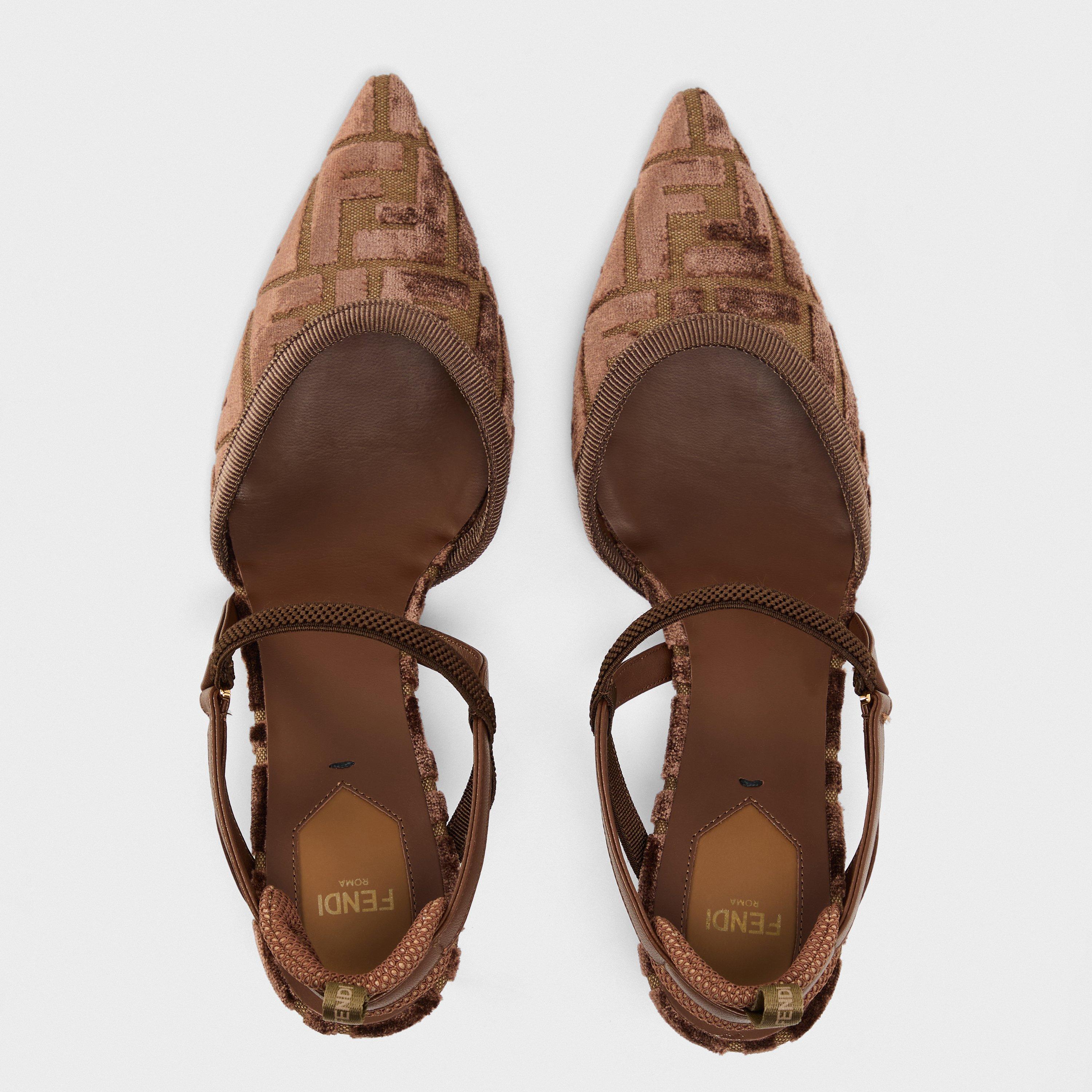 Beige/Chocco - Fendi - Colibri Lite Slingbacks - 5