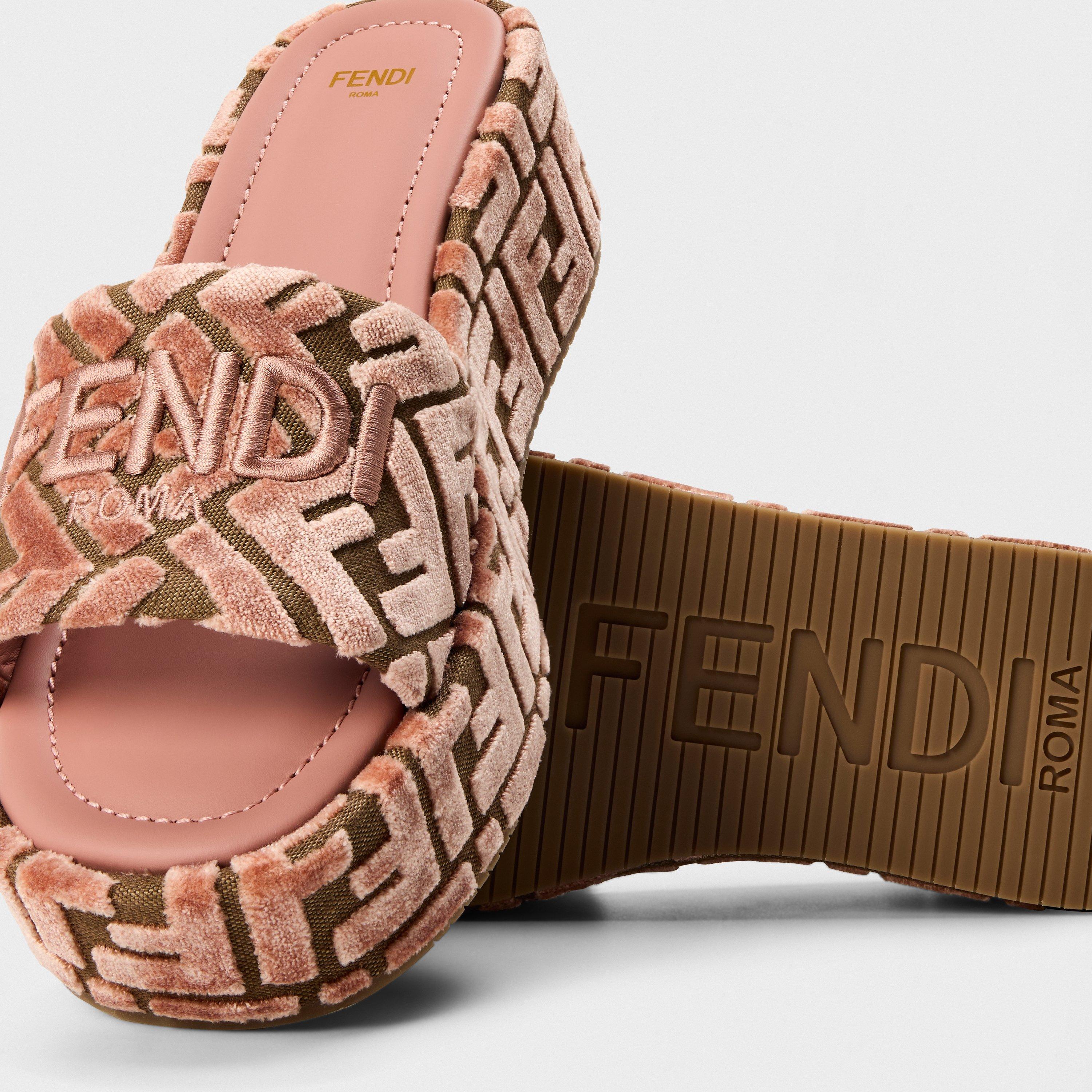 Macaron Pink - Fendi - Women's Flatform Sandals - 4