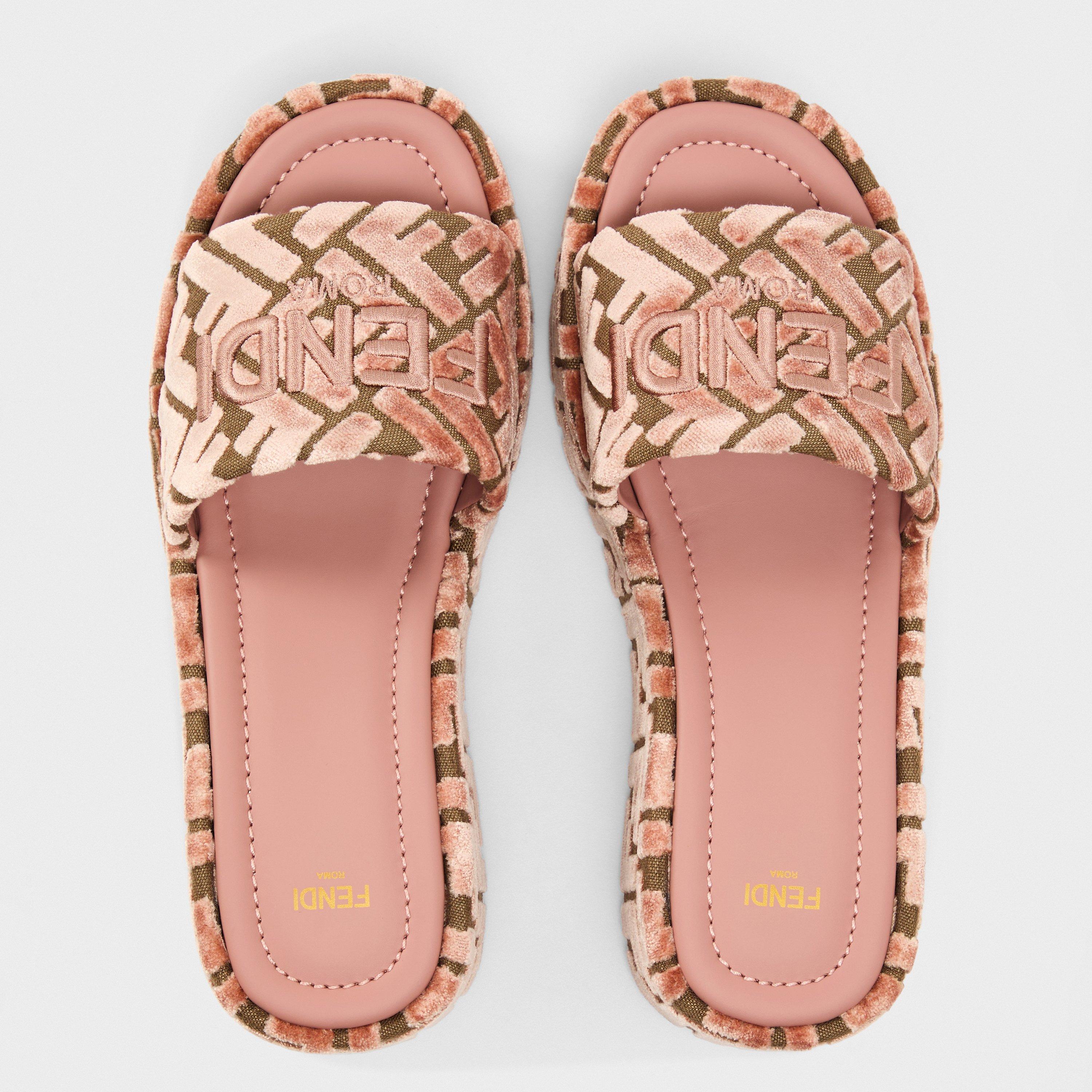 Macaron Pink - Fendi - Women's Flatform Sandals - 5