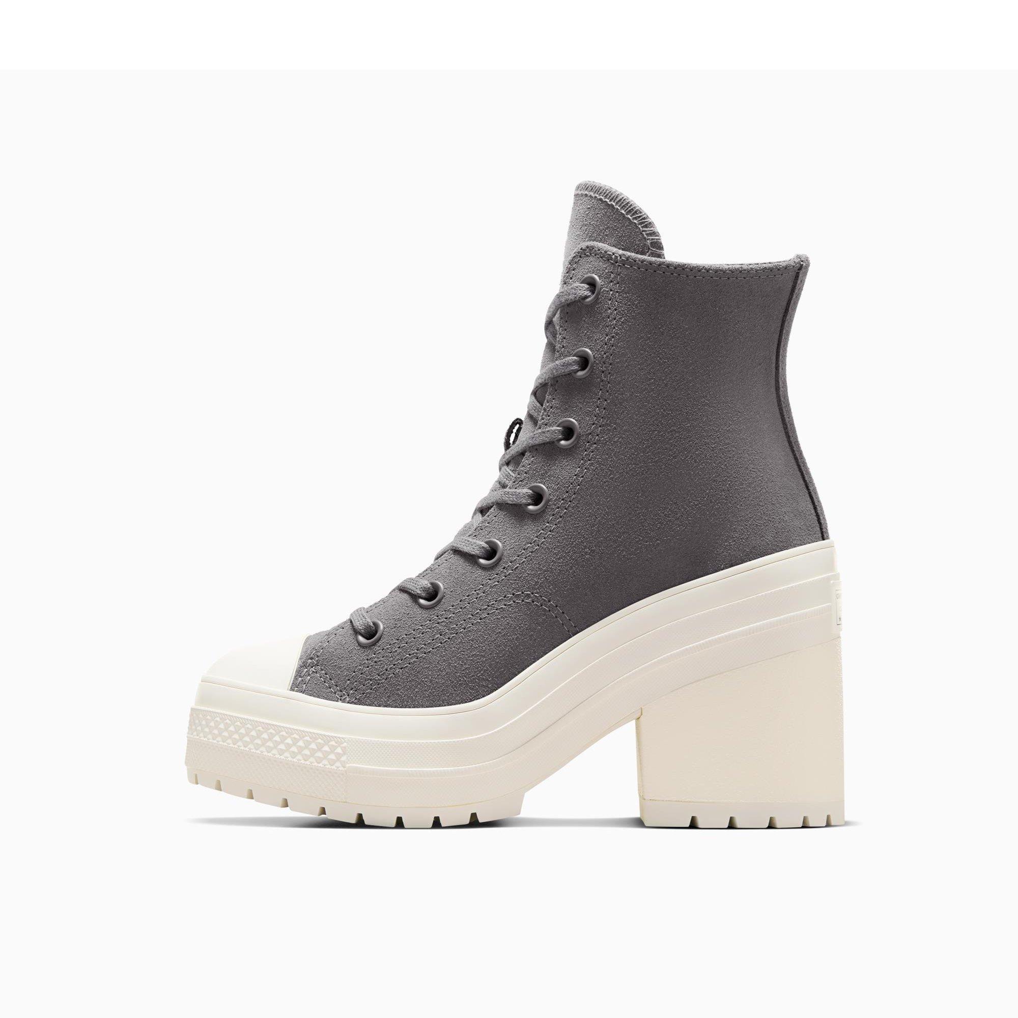 055-Sharkskin - Converse - Unisex Adults Chuck 70 De Luxe Heel Pla Ankle Heeled Boots - 2