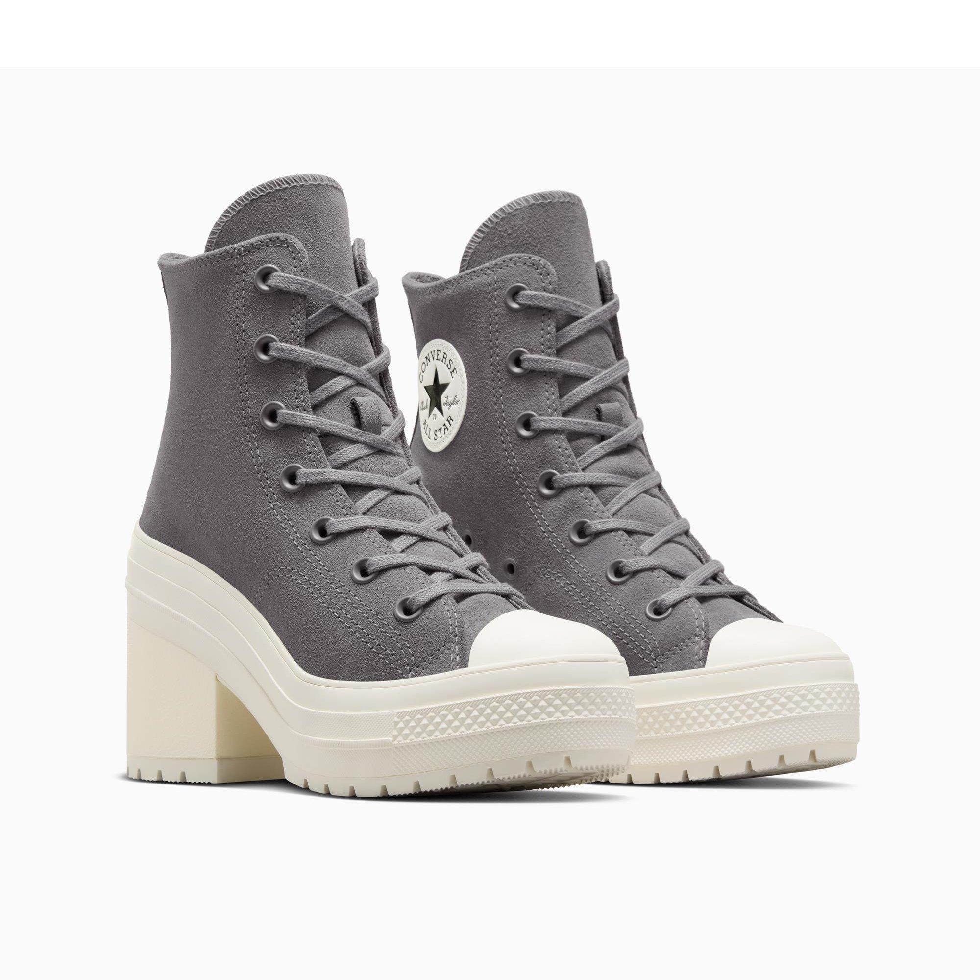 055-Sharkskin - Converse - Unisex Adults Chuck 70 De Luxe Heel Pla Ankle Heeled Boots - 3