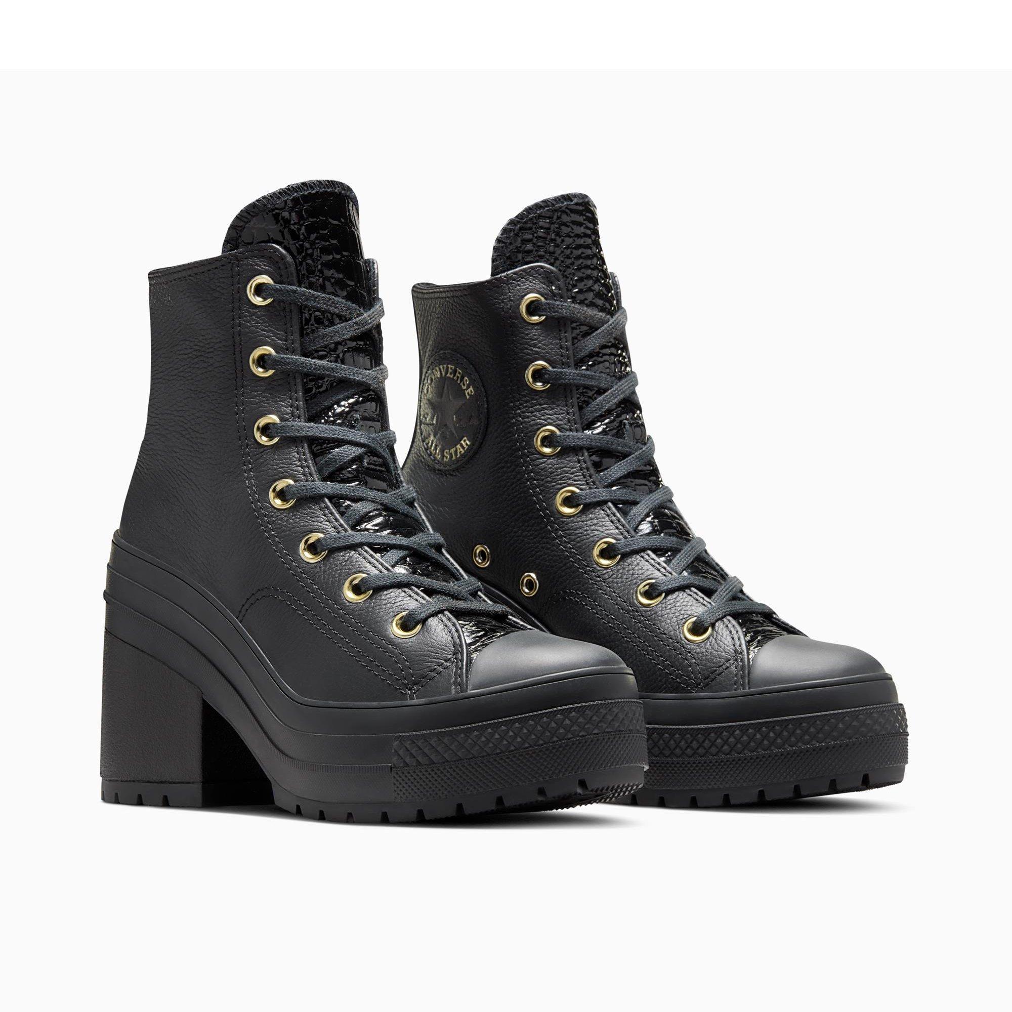 001-Black/Bla - Converse - Unisex Adults Chuck 70 De Luxe Heel Platform Ankle Heeled Boots - 3