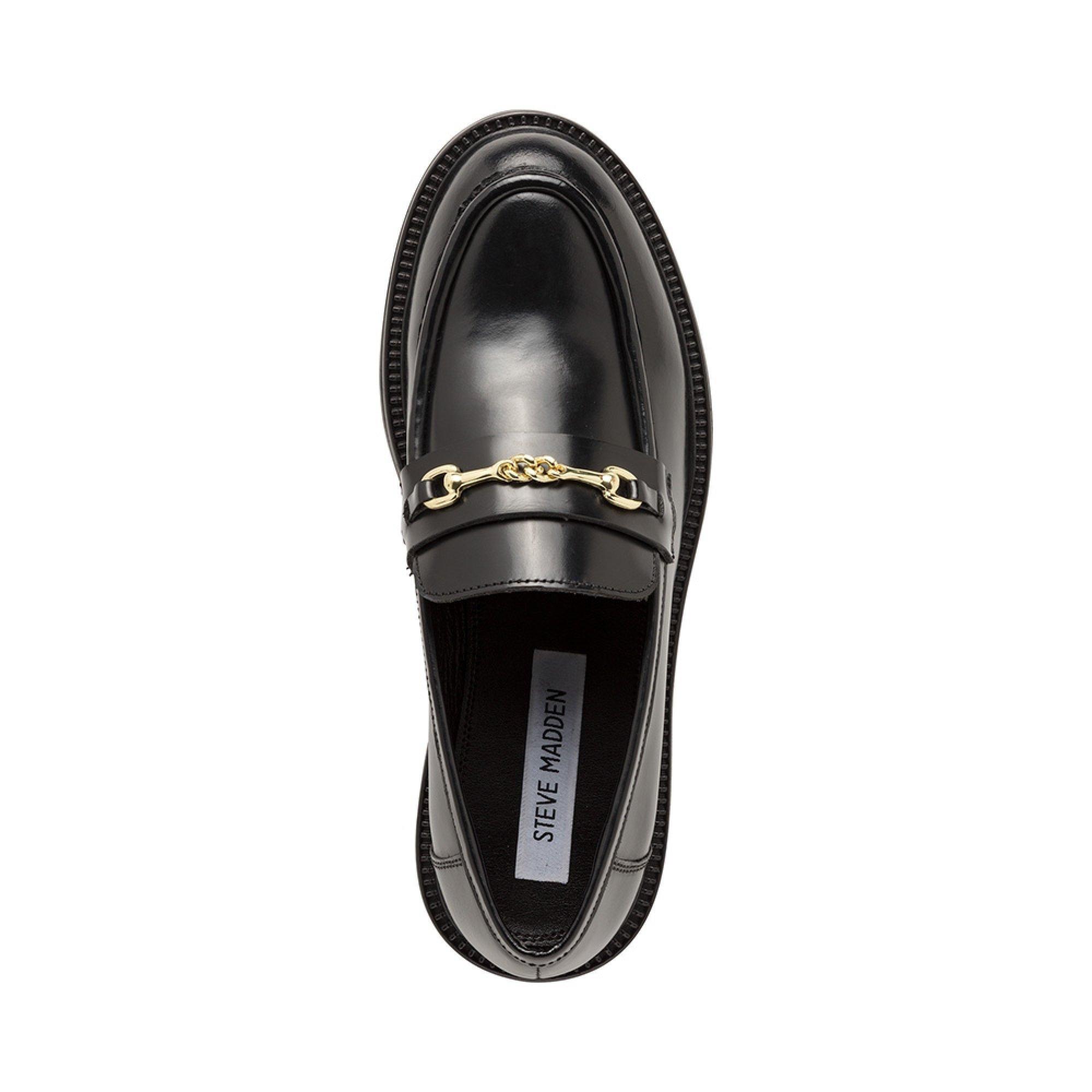 ZWART LEDER - Steve Madden - Madden Huddles Loafe Ld64 - 5