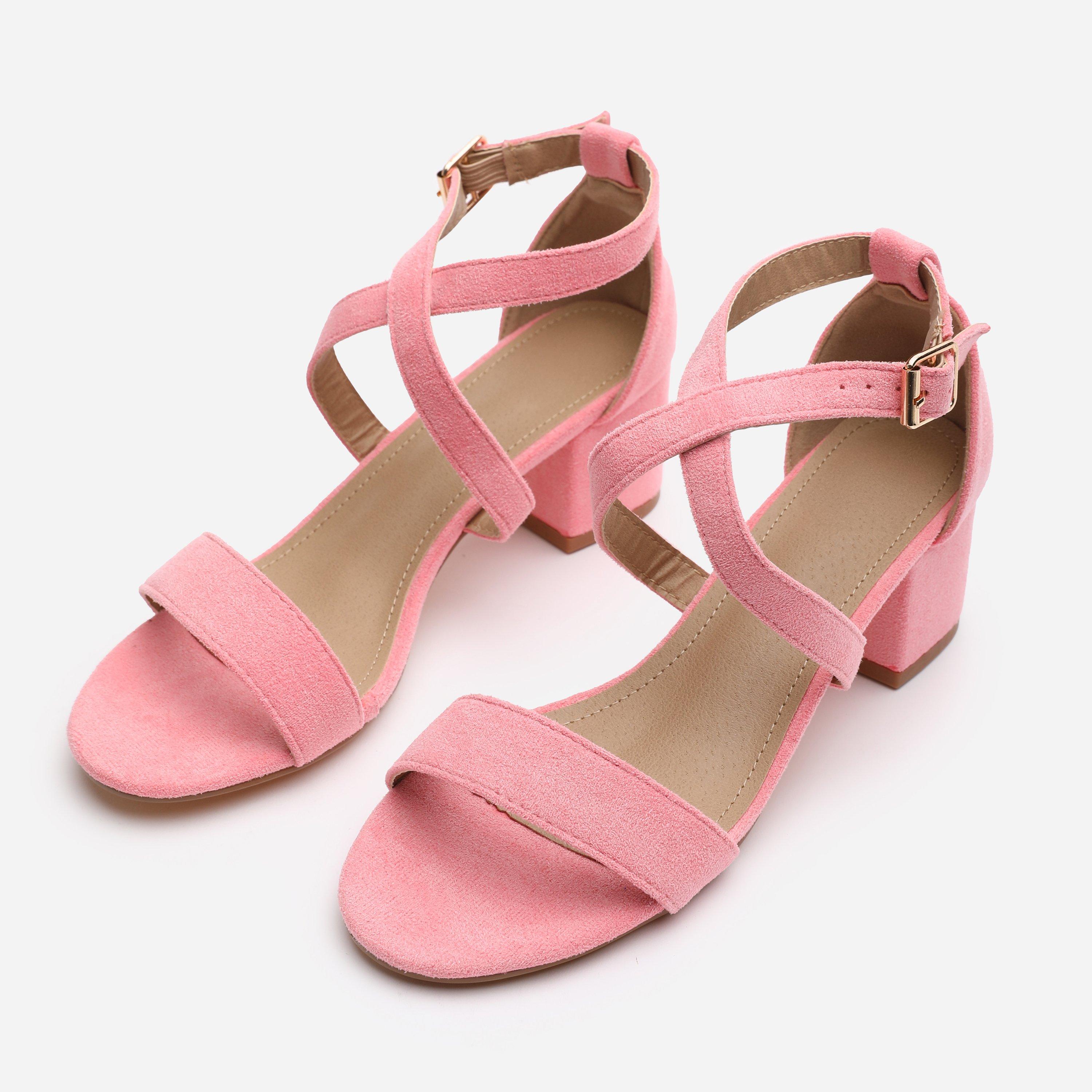 Pink - Wheres That From - Block Heel Court Shoes - 2