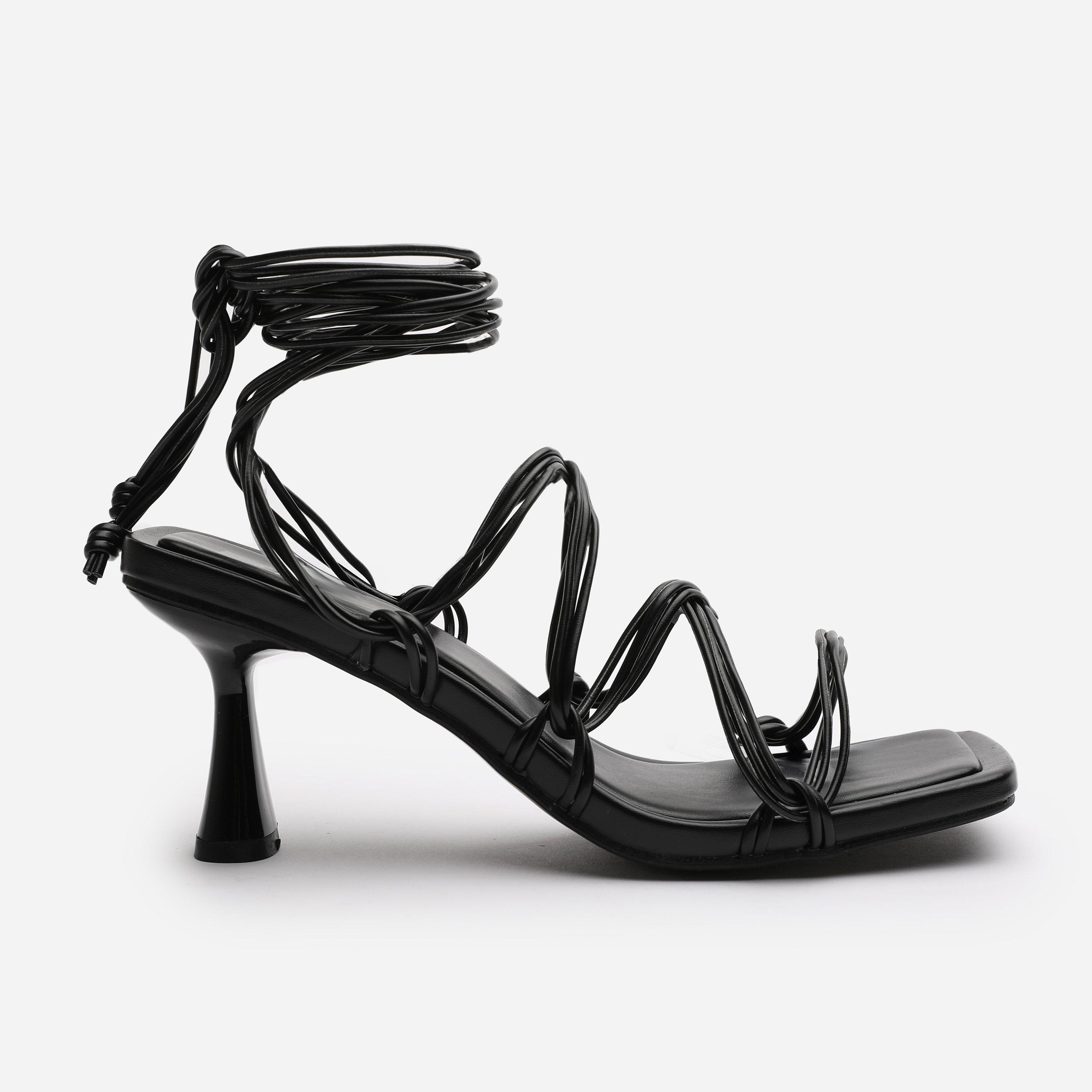 Black - Wheres That From - Women's Square Toe Block Heel Court Shoes - 1