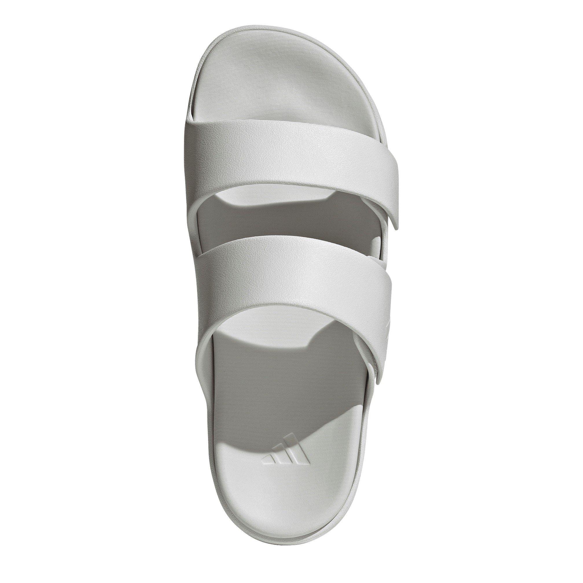Crys White/Grey - adidas - Women's Znsory Flat Sandal - 5