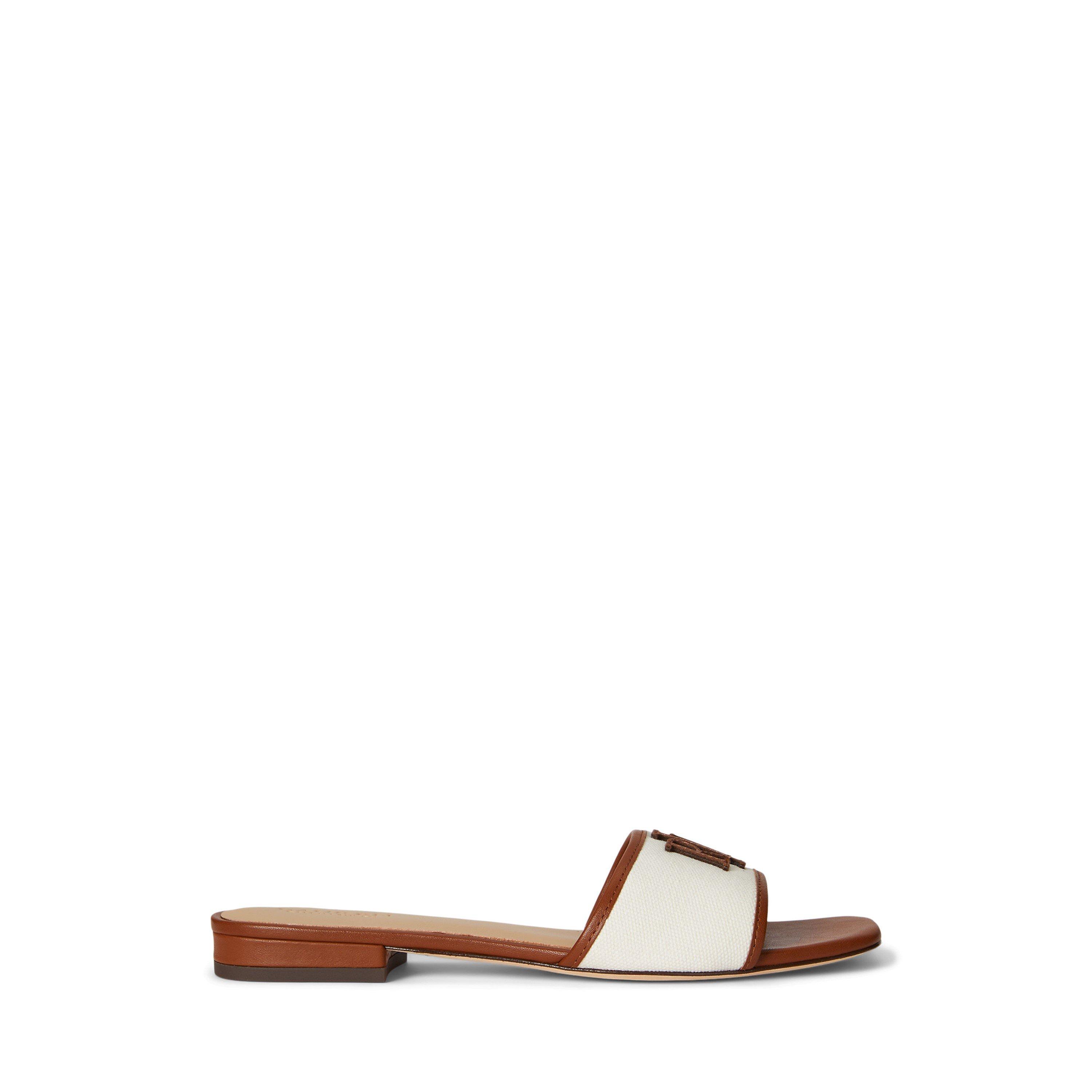 Lauren by Ralph Lauren Women's Everly Real Leather Flat Sandals