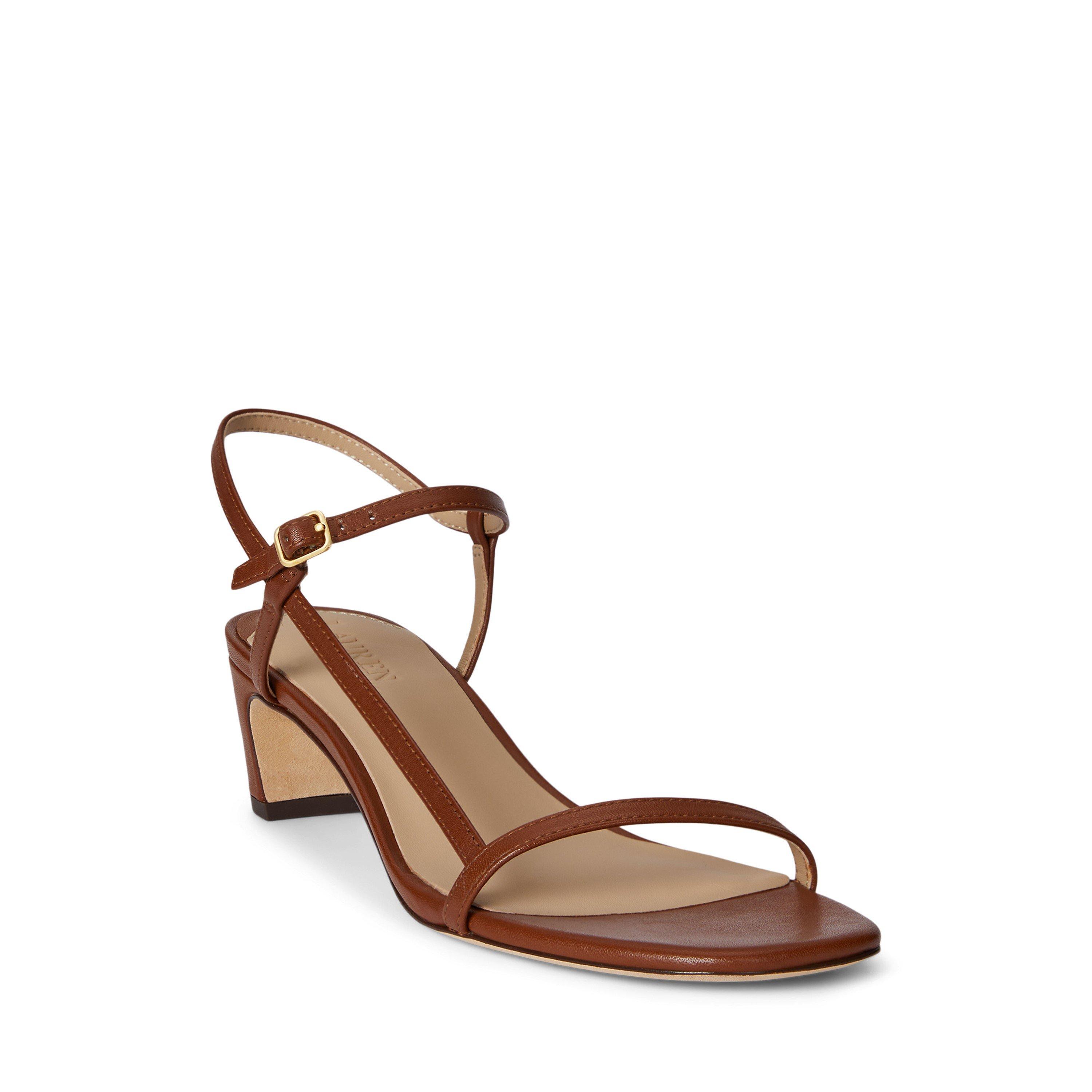 Lauren Tan - Lauren by Ralph Lauren - Women's Lainee Real Leather Heeled Sandals - 2