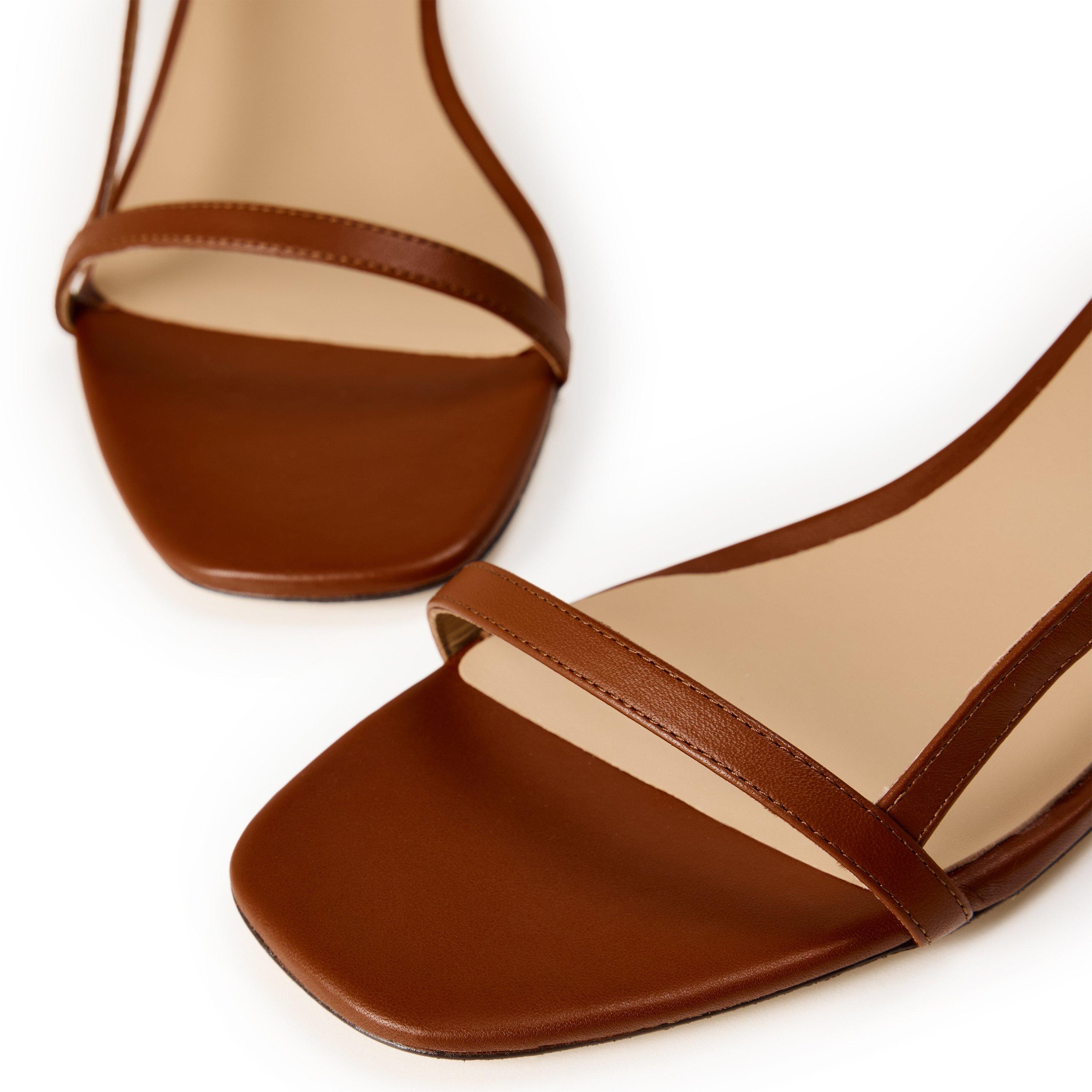 Lauren Tan - Lauren by Ralph Lauren - Women's Lainee Real Leather Heeled Sandals - 3