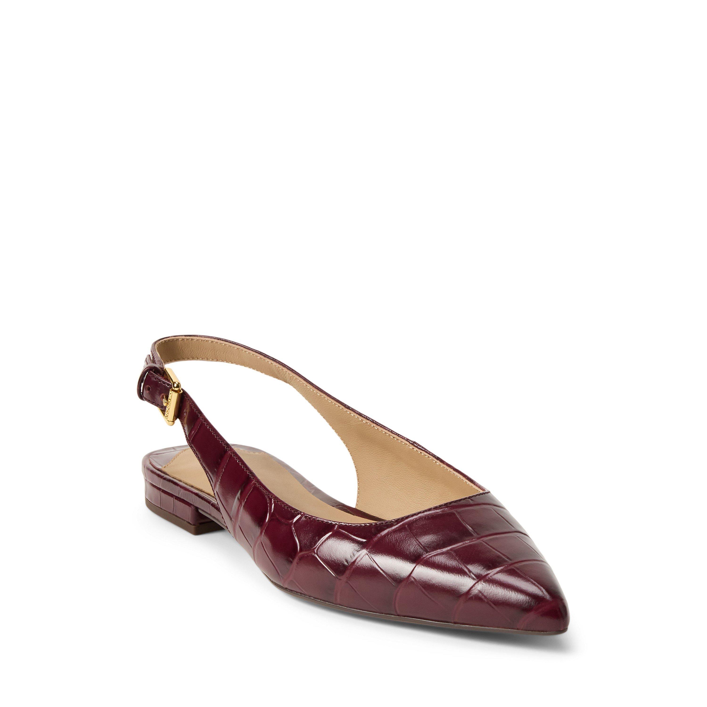 Dark Garnet - Lauren by Ralph Lauren - Women's Londyn Ballet Pumps - 2
