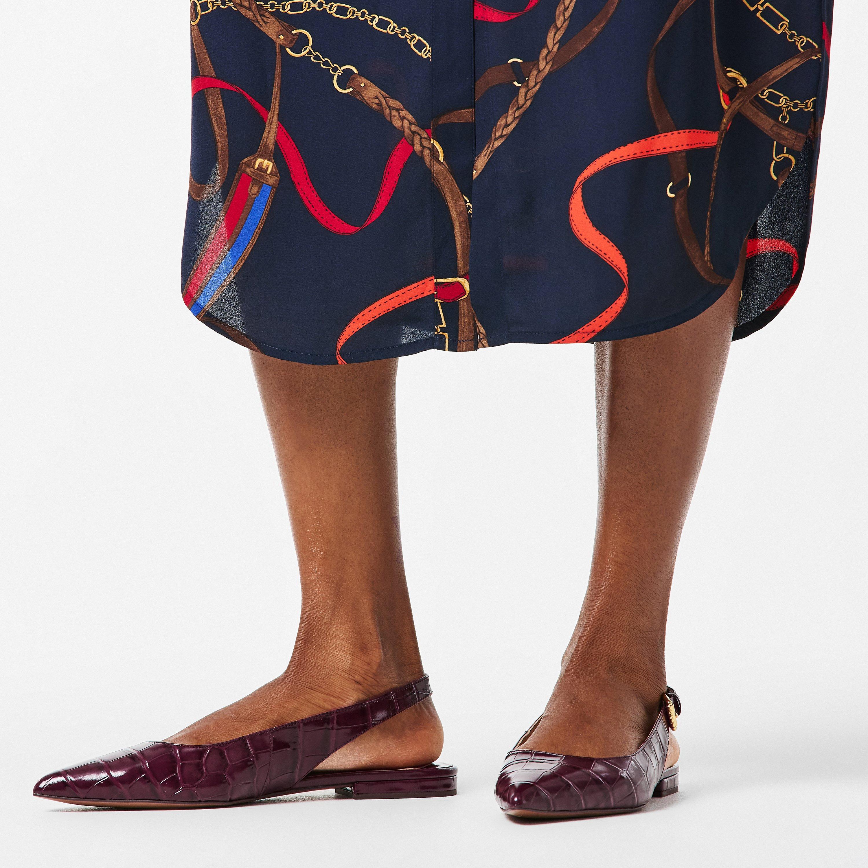 Dark Garnet - Lauren by Ralph Lauren - Women's Londyn Ballet Pumps - 3