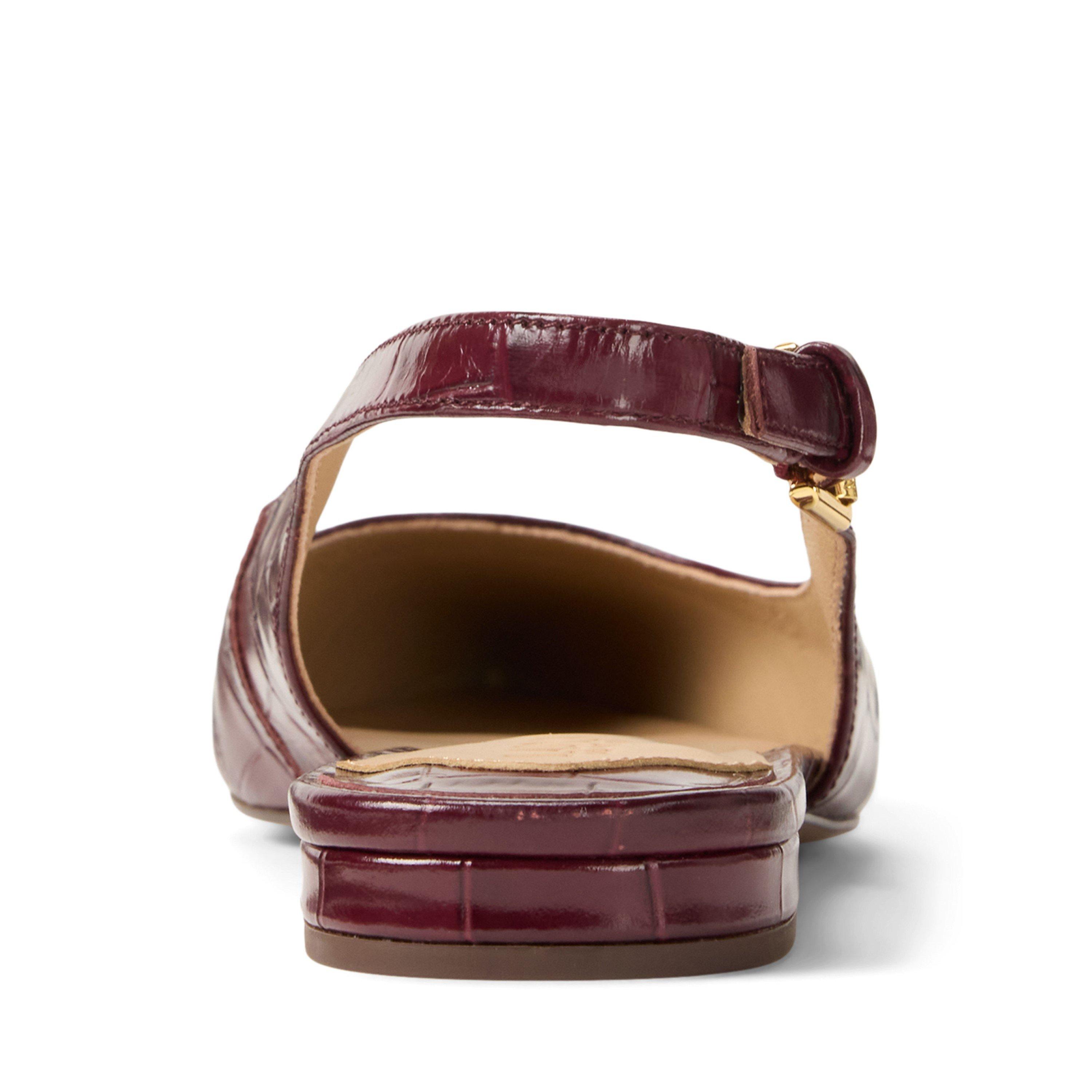 Dark Garnet - Lauren by Ralph Lauren - Women's Londyn Ballet Pumps - 4