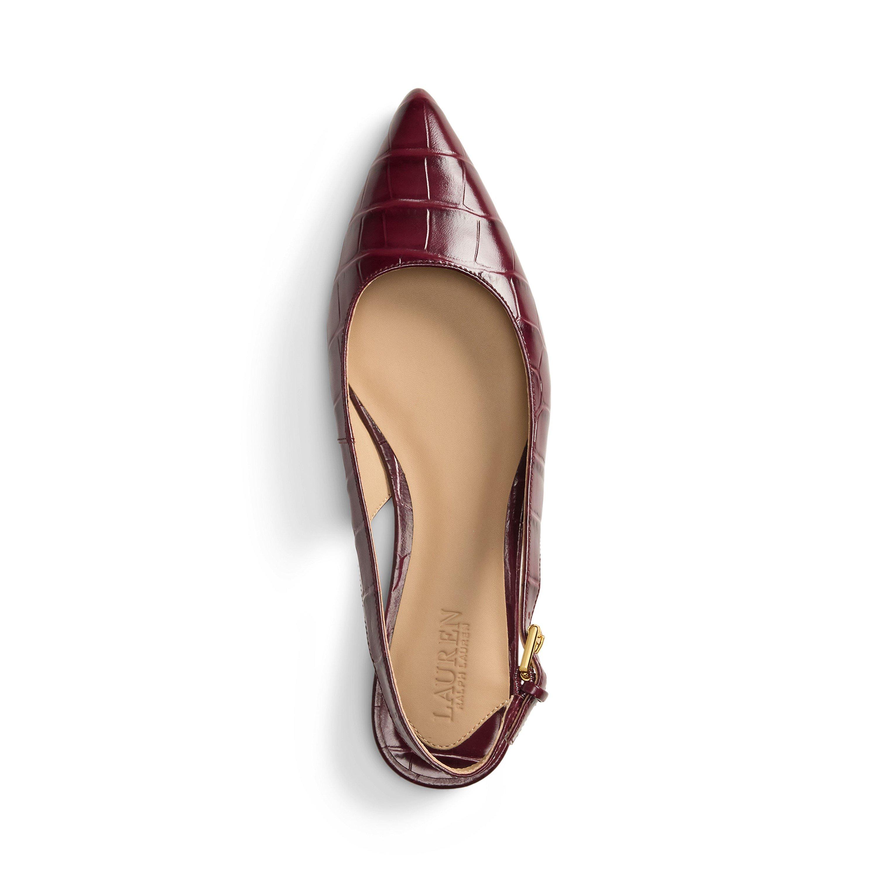 Dark Garnet - Lauren by Ralph Lauren - Women's Londyn Ballet Pumps - 5