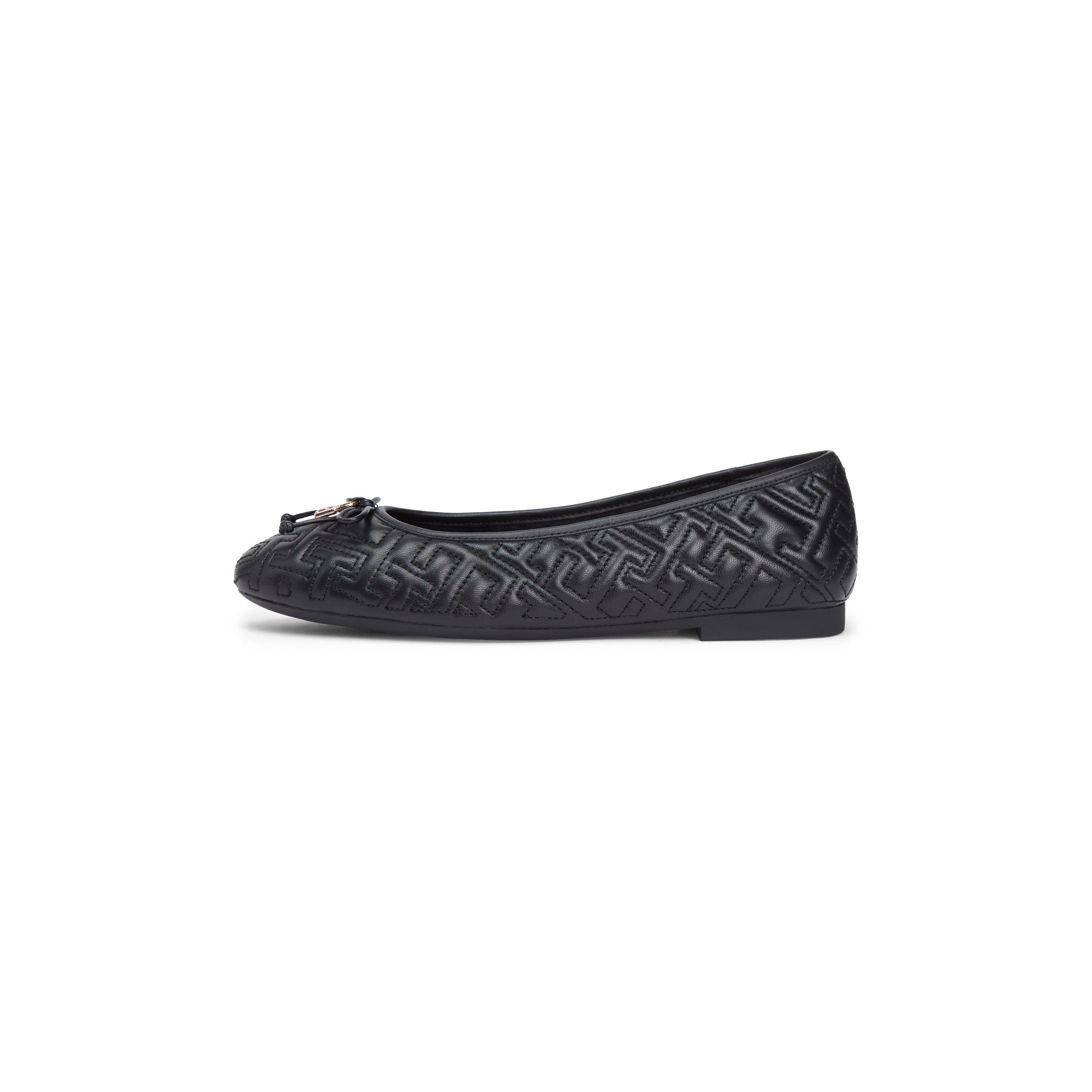 Tommy Hilfiger Women's Quilt Ballerina Ballet Pumps - Black - 6 (39)