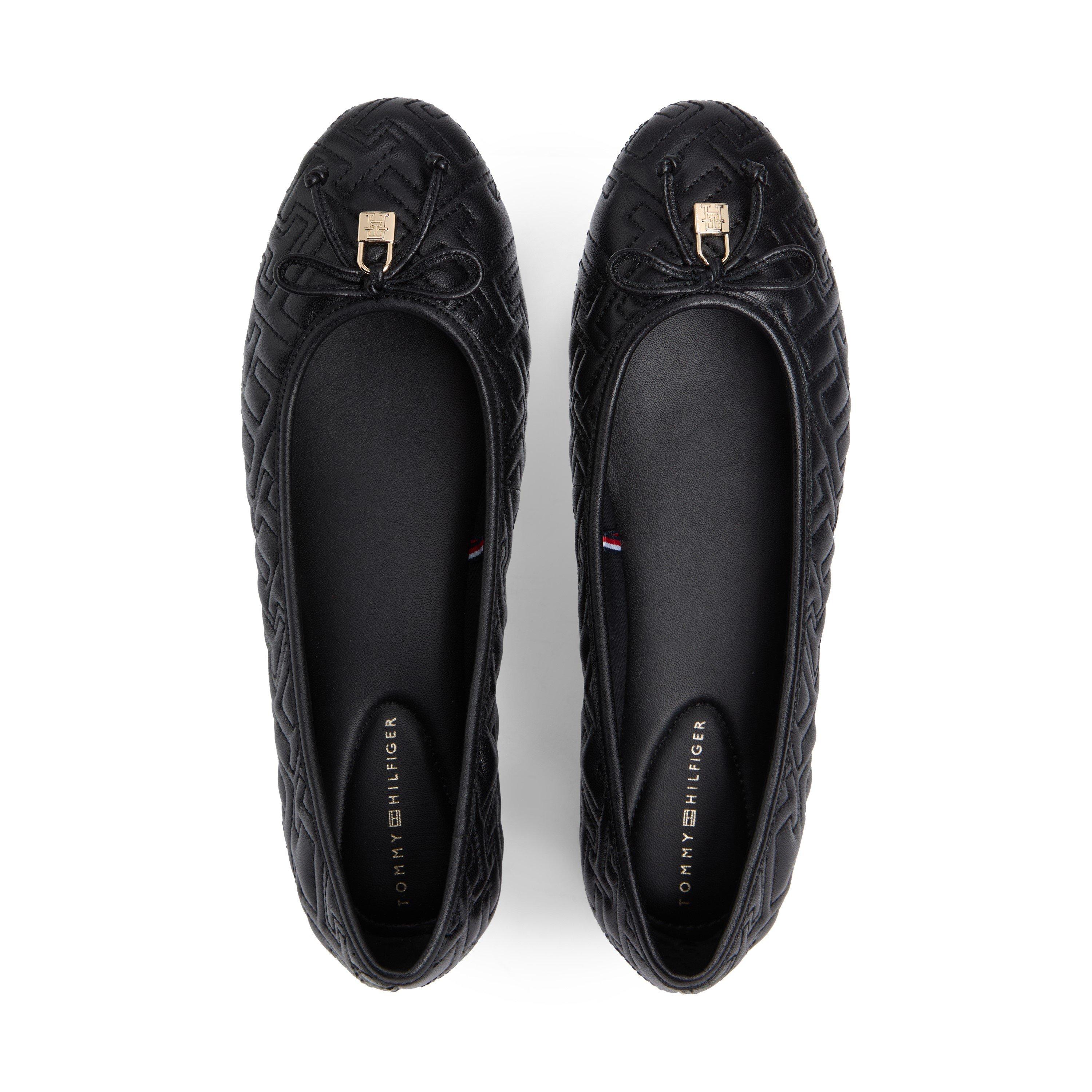 Black - Tommy Hilfiger - Tommy Quilt Ballerin Ld62 - 4