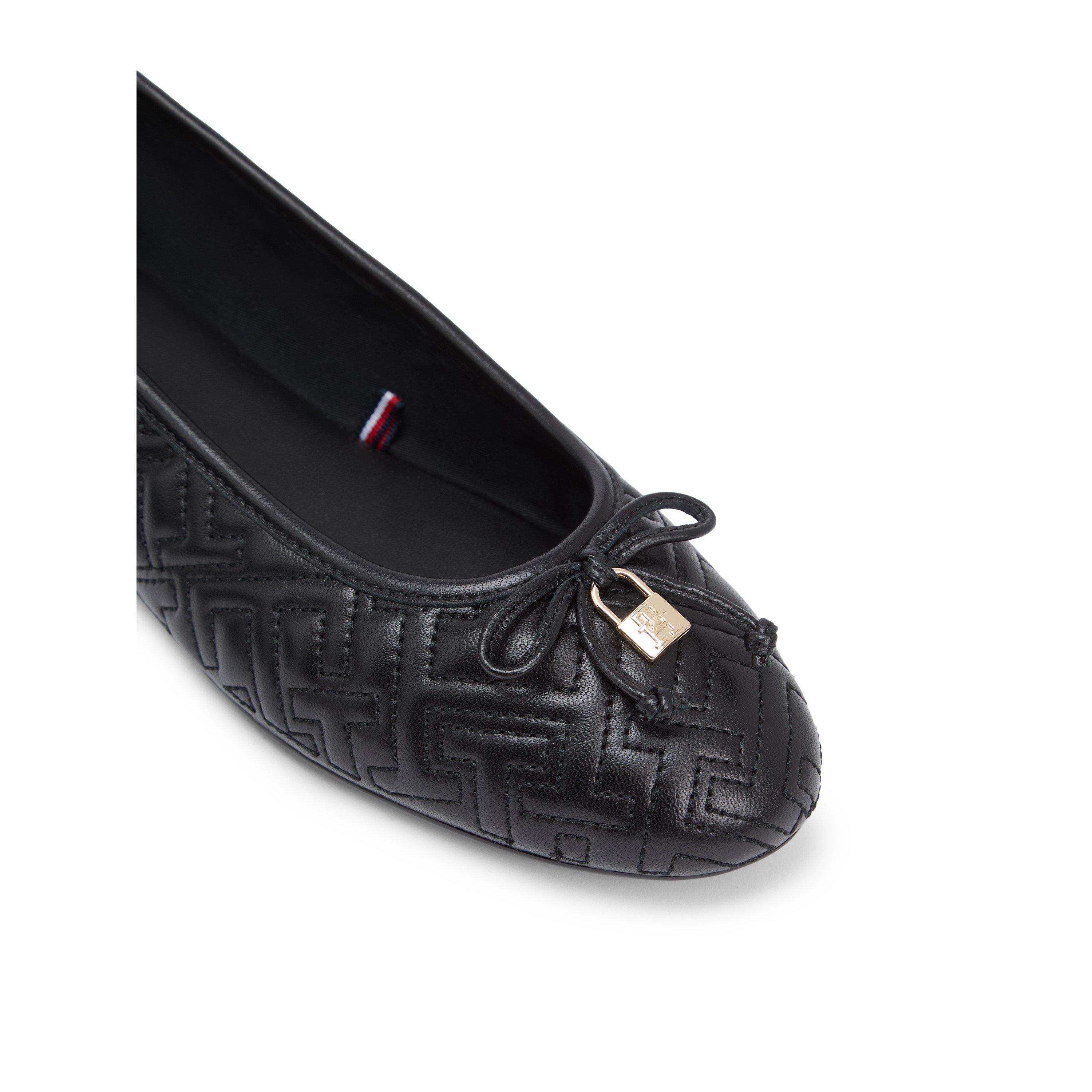 Black - Tommy Hilfiger - Tommy Quilt Ballerin Ld62 - 5