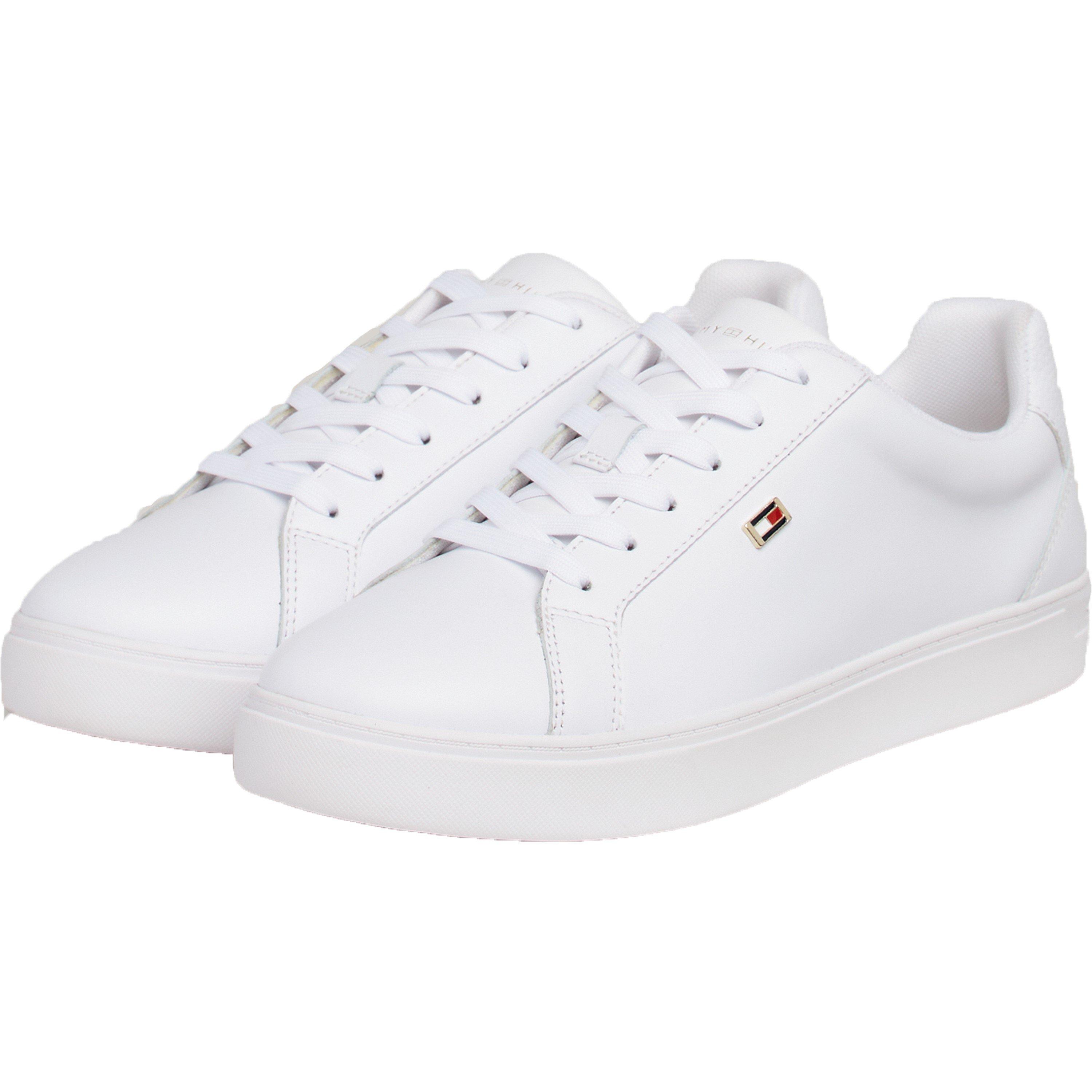 White - Tommy Hilfiger - Women's Flag Court Trainers - 2