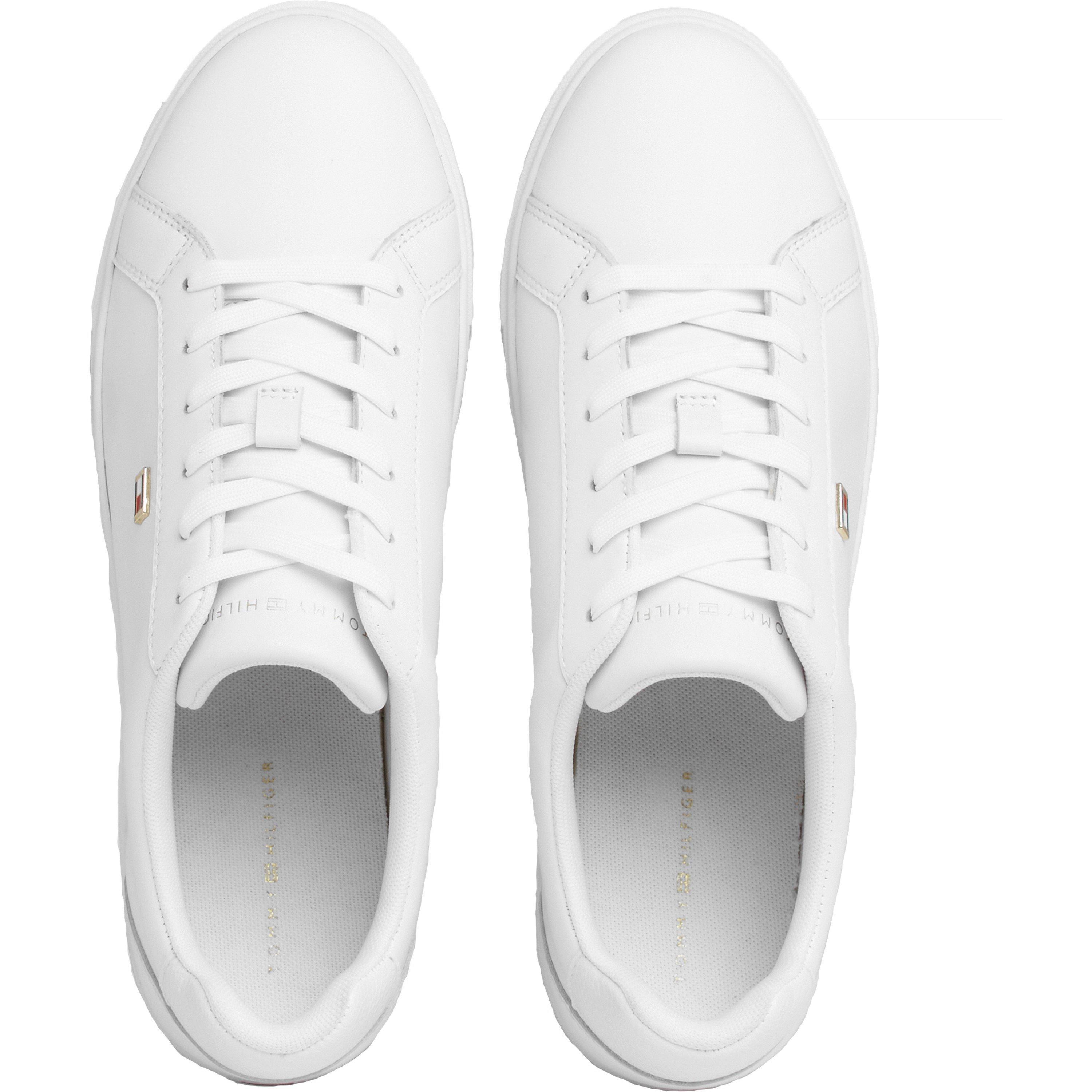 White - Tommy Hilfiger - Women's Flag Court Trainers - 4