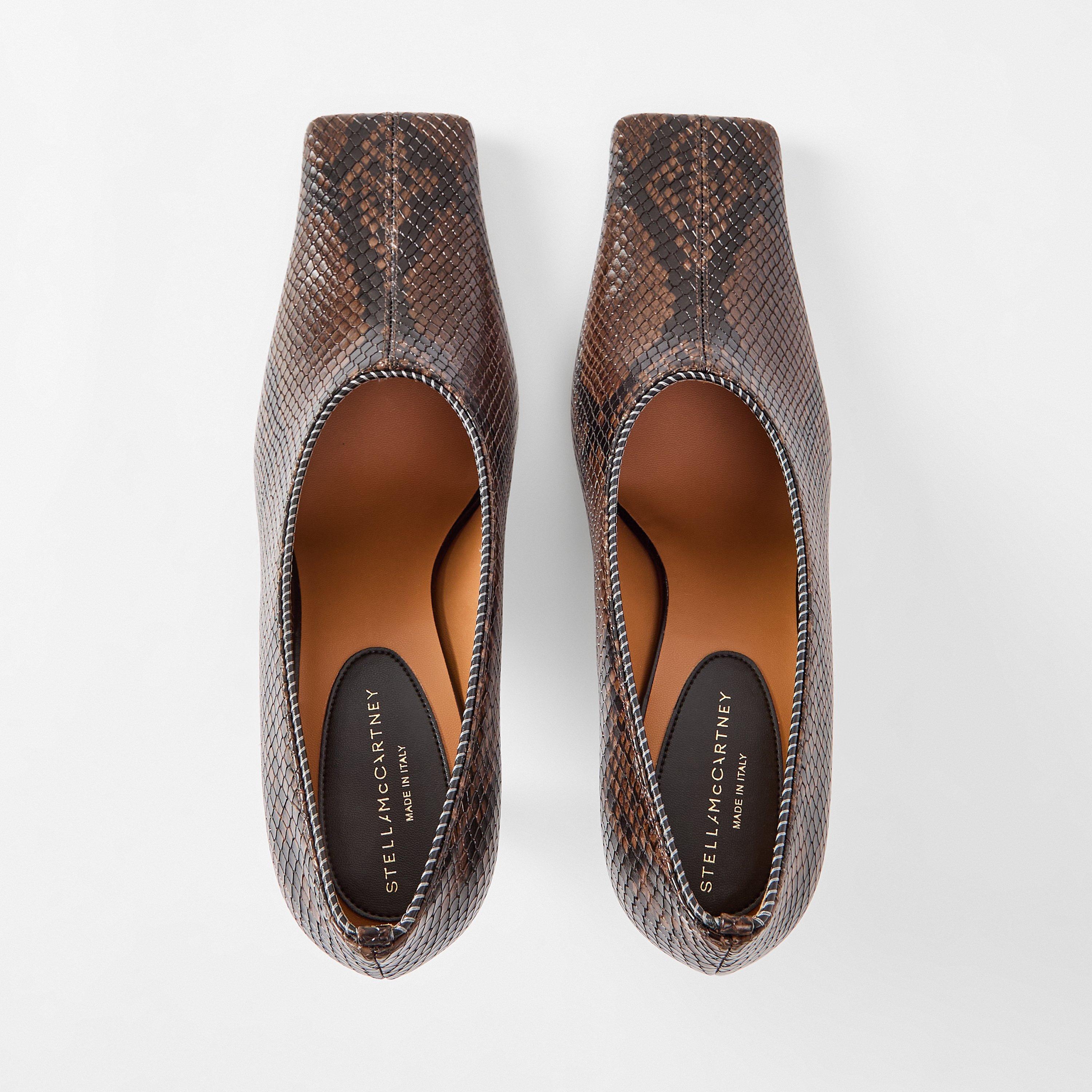 Coffee - Stella McCartney - Women's Stiletto Court Shoes - 5