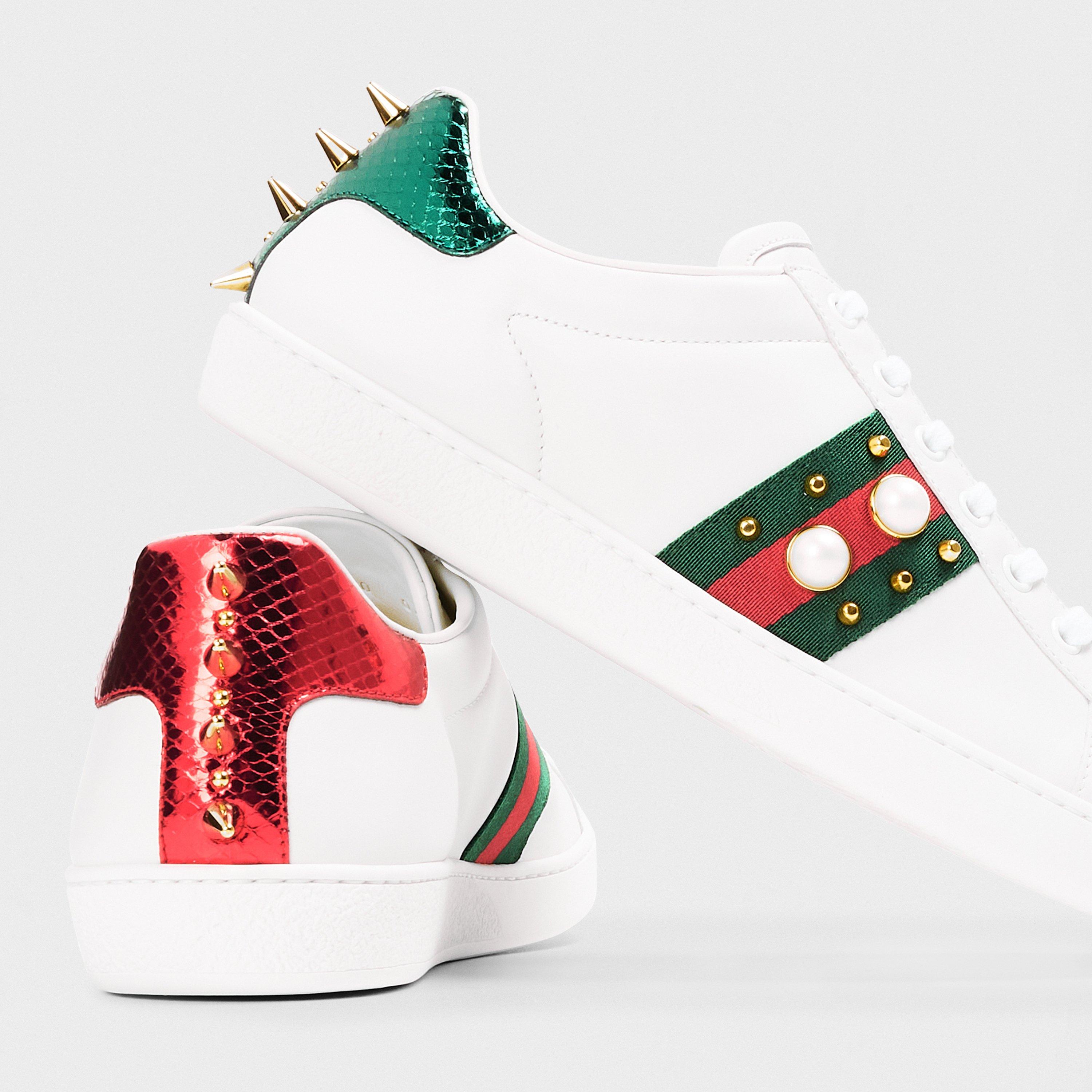 Bia/VRV/RedF/Vr - Gucci - Women's Court Trainers - 3