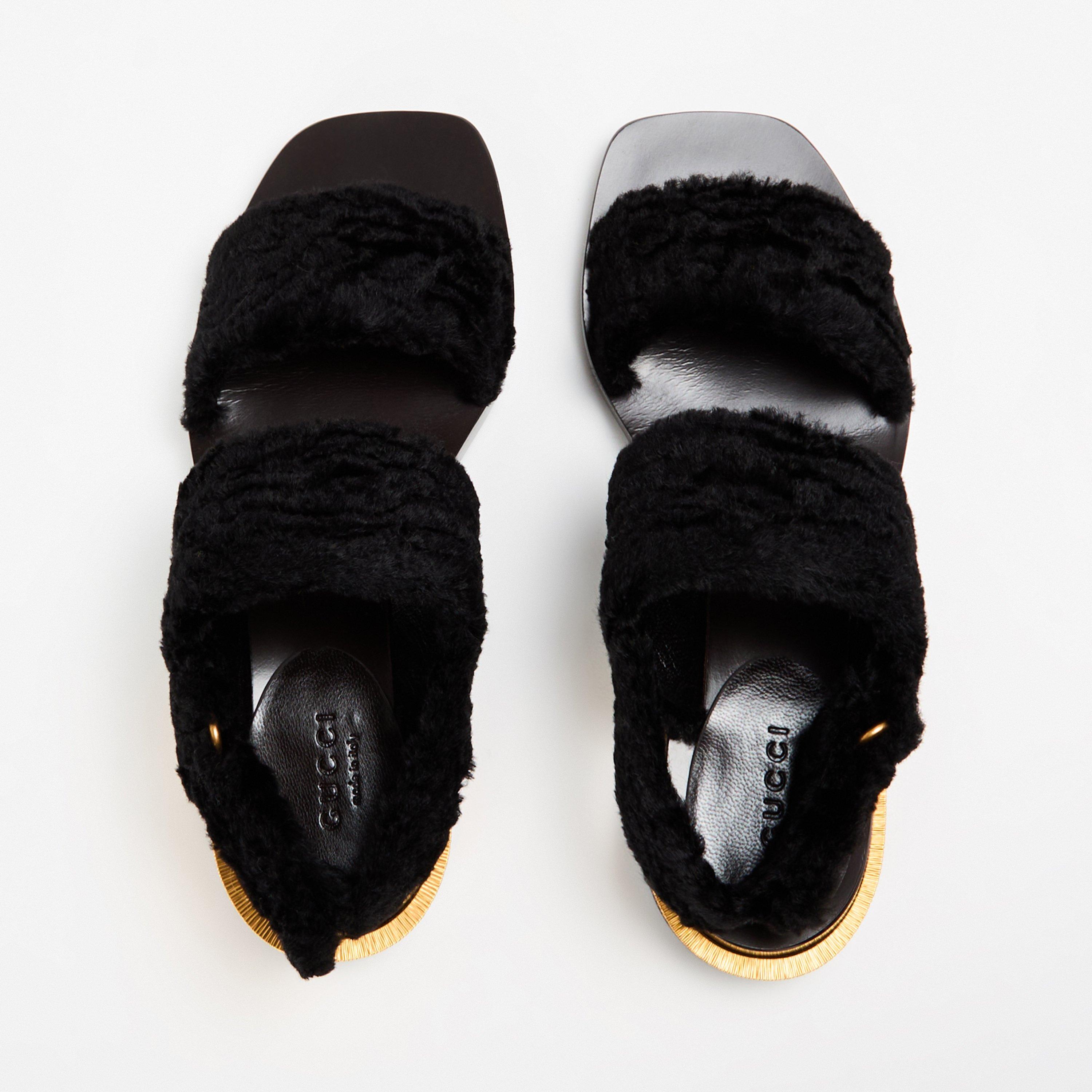 Black - Gucci - Women's Structured Heeled Sandals - 4