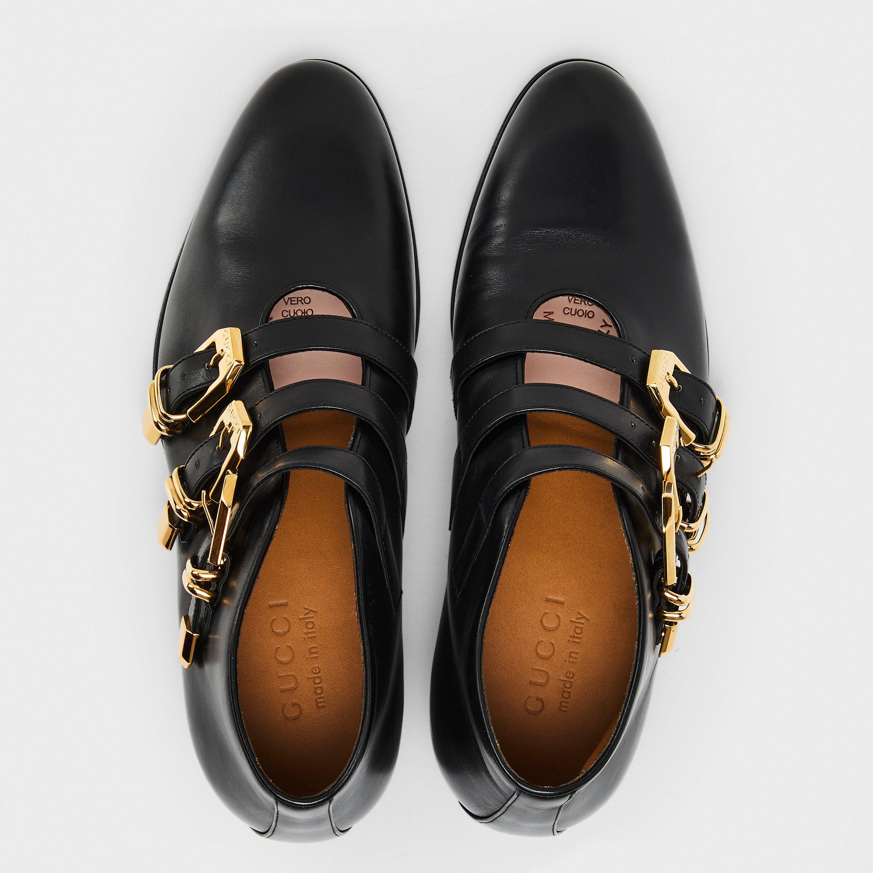 Black - Gucci - Men's Heeled Ankle Boots - 4