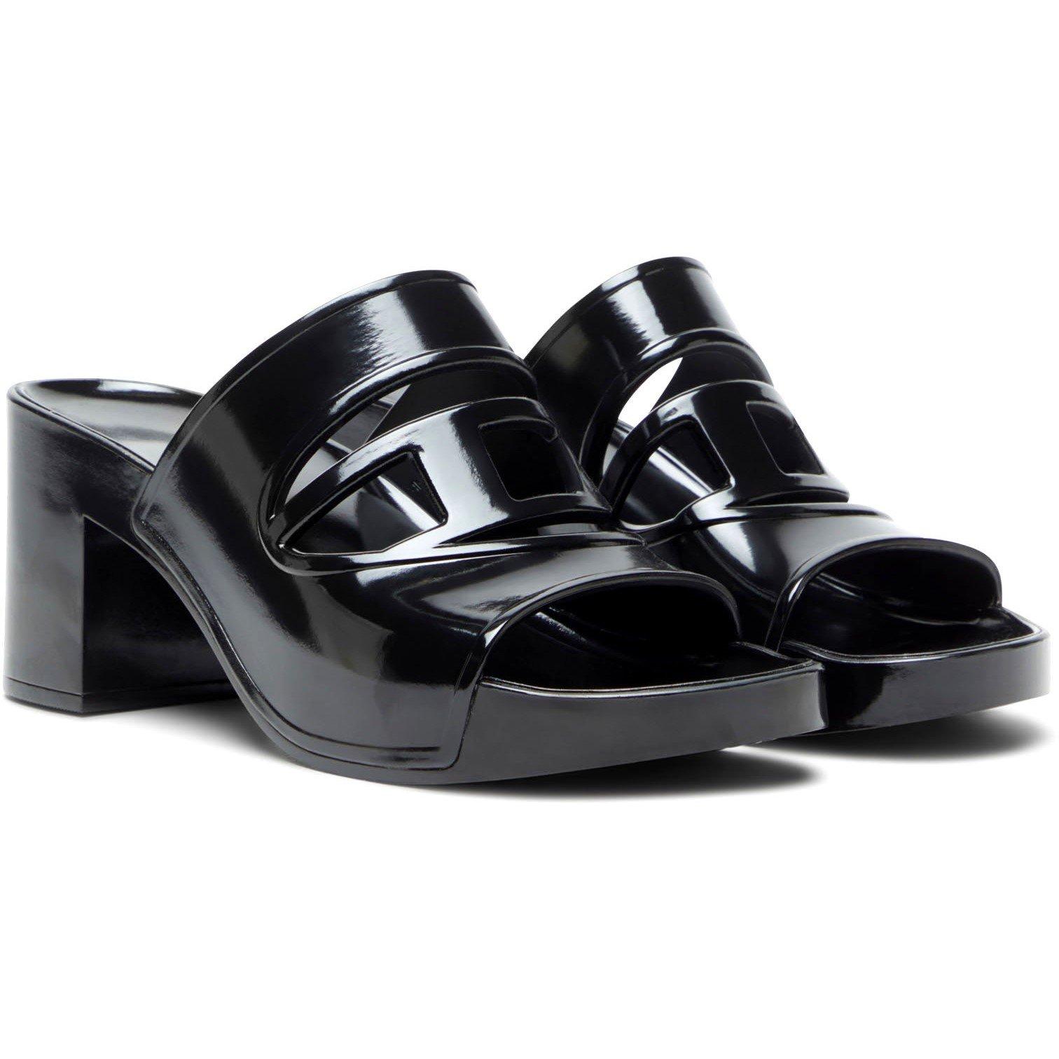Diesel Women's Sa-Bonnie Flat Sandal - Black - 7 (40.5)