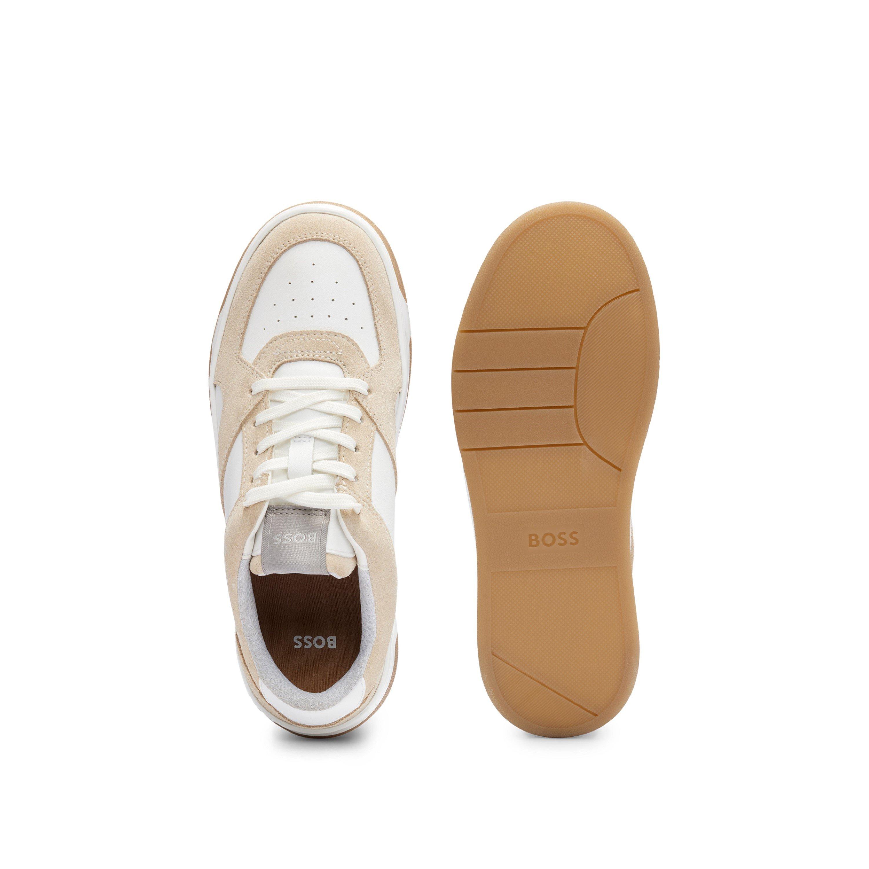 Light Beige - Boss - Women's Baltimore Tenn Court Trainers - 4