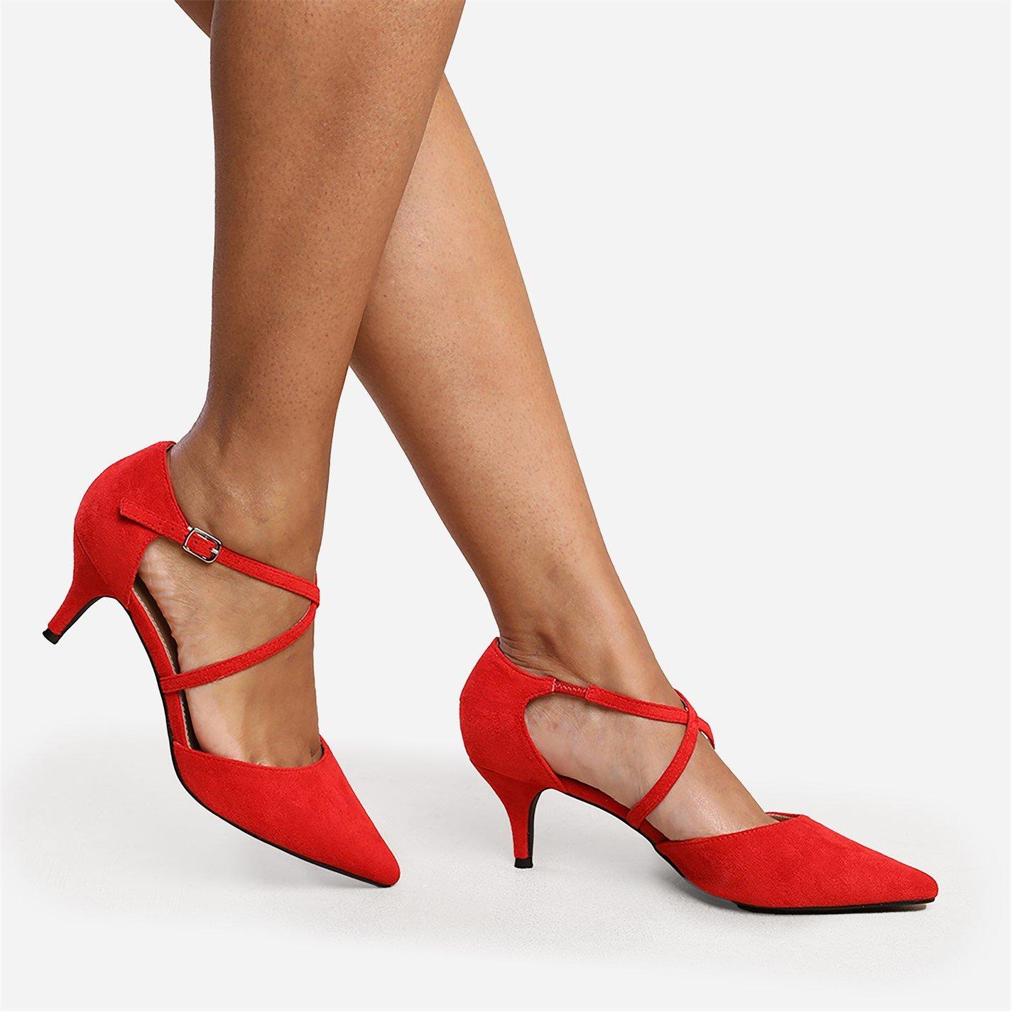 Wheres Low Kitten Heels With Crossover Strip